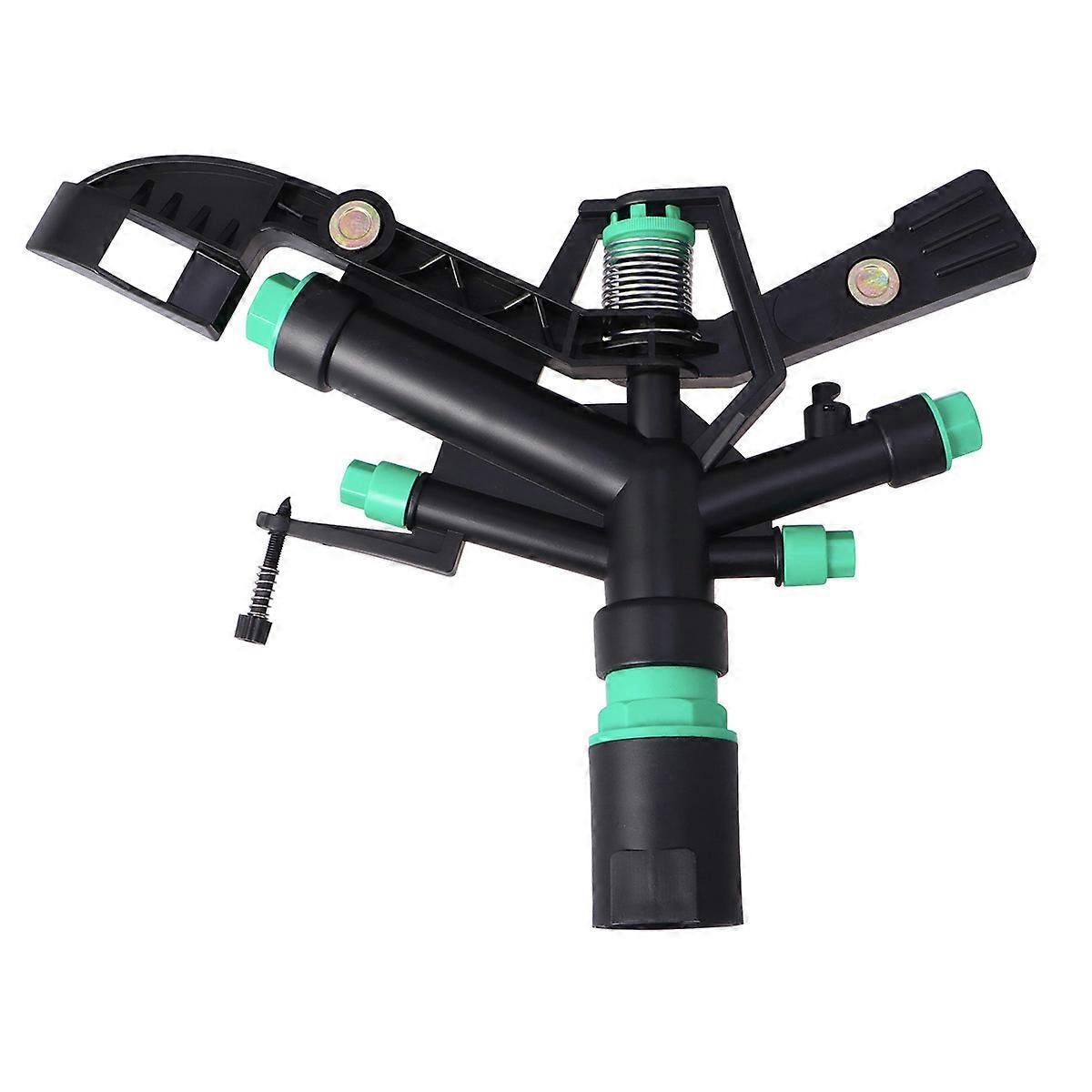 Metal Rotating Sprinkler for Garden Use and Durable with 360 Degree Adjustable Range 1 Inch 5 Nozzles