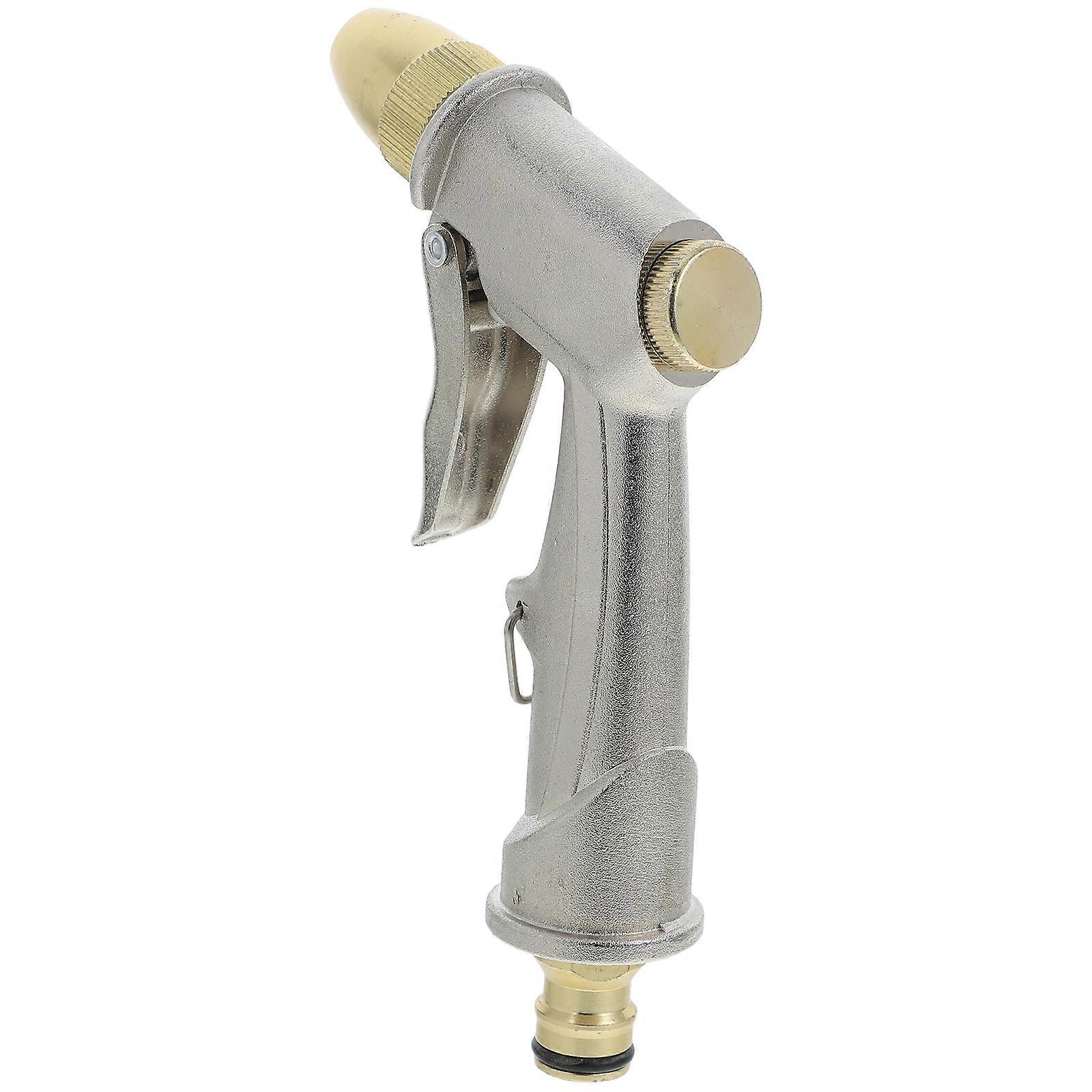 High Pressure Car Washer Gun, Metal Sprayer with Water Pressure Control for Garden Watering and Vehicle Cleaning, One Hand Operation, Silver Finish