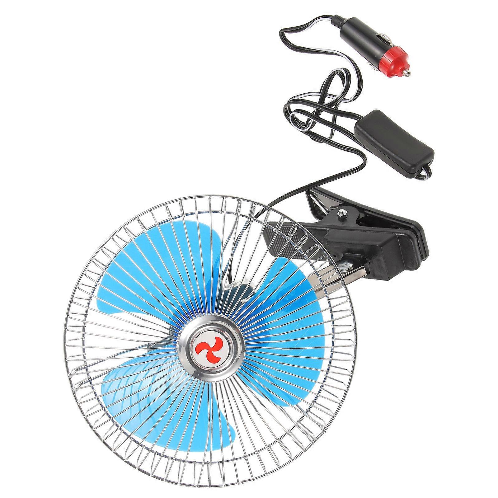 Portable Car Fan with Strong Wind and Oscillation for Most Vehicles Multi Color Plastic and Iron 6 Inch