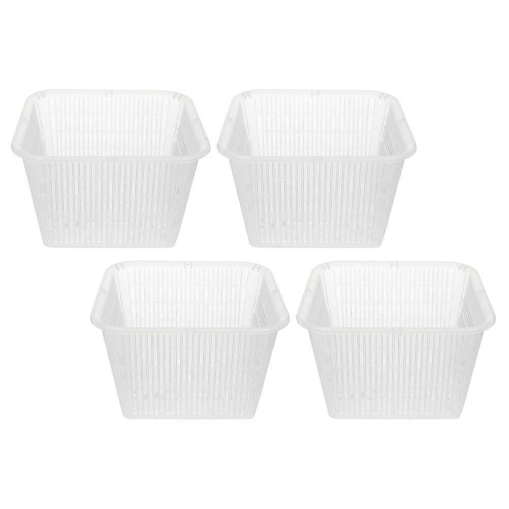 Hydroponic Net Pots for Planting in Plastic Material with Holes Transparent Color 4pcs Small Size