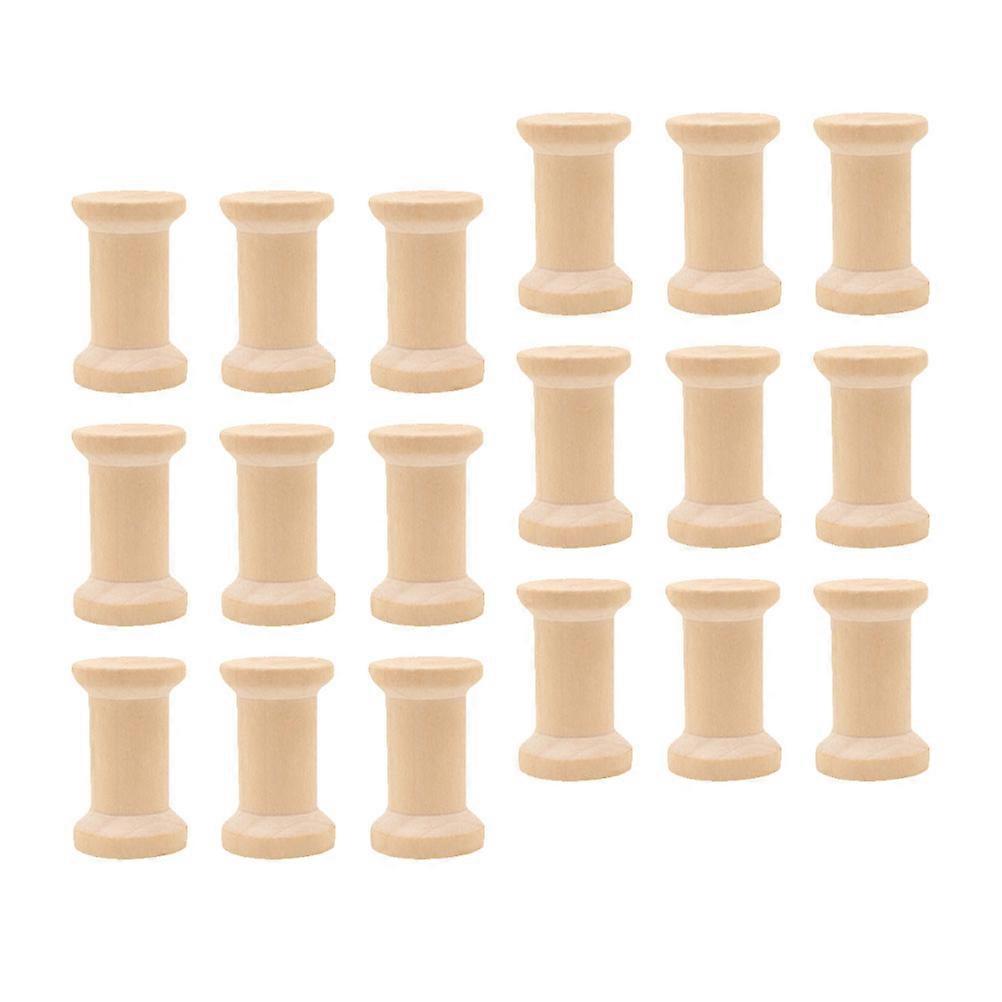 Craft Spools for Sewing Use Durable Plastic Beige Unfinished Ideal for Thread and Decorative Projects 30pcs