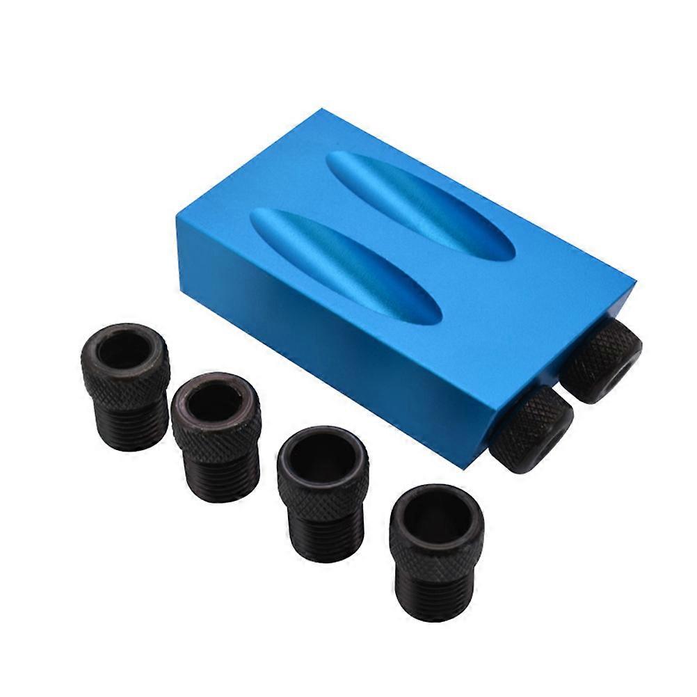 Hole Drilling Positioner 15 Degree Aluminum Pocket Hole Jig For Woodworking Adjustable 6 8 10mm Screw Size 1Set