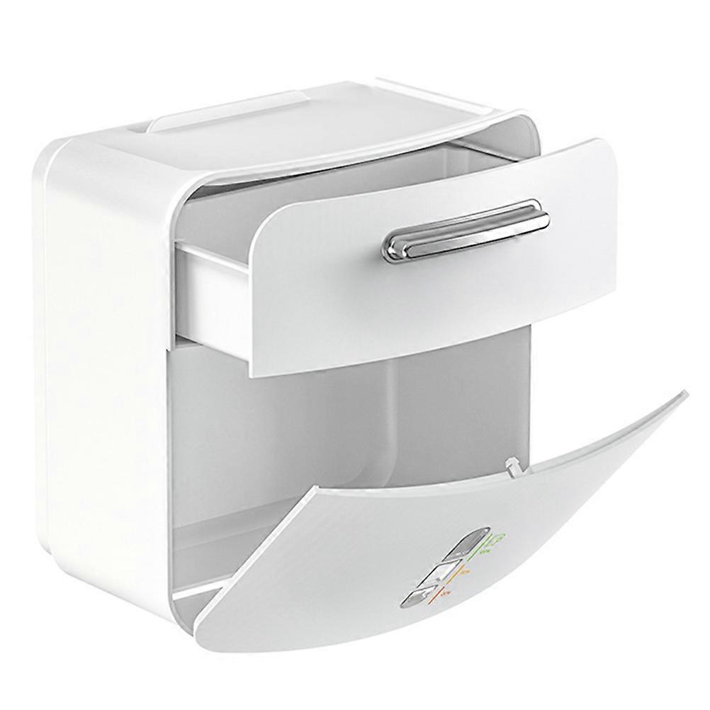 Bathroom Tissue Box Multi-Functional Bathroom Tissue Holder Plastic Material Wall Mounted Style Dining Room Use 1Pack