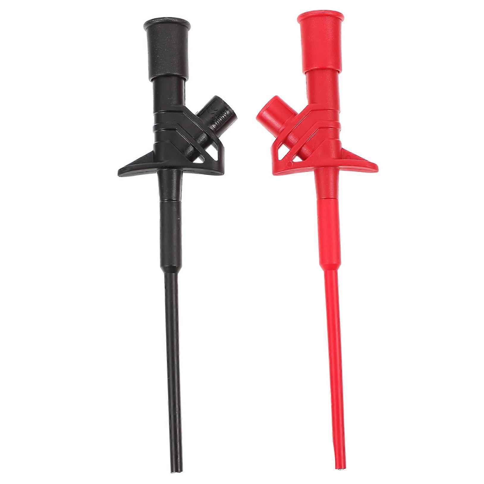Professional Insulated Test Clip Hook for  Voltage Compatible with Multimeter Socket for Precise Measurements Electronics Pack of 2