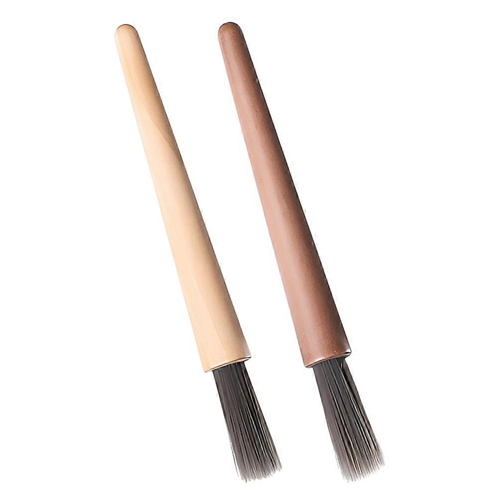 Grinder Cleaning Brush Set Coffee Maker Accessories Daily Coffee Machine Maintenance Multi-Color Ergonomic Handle Soft Bristles 2Pcs