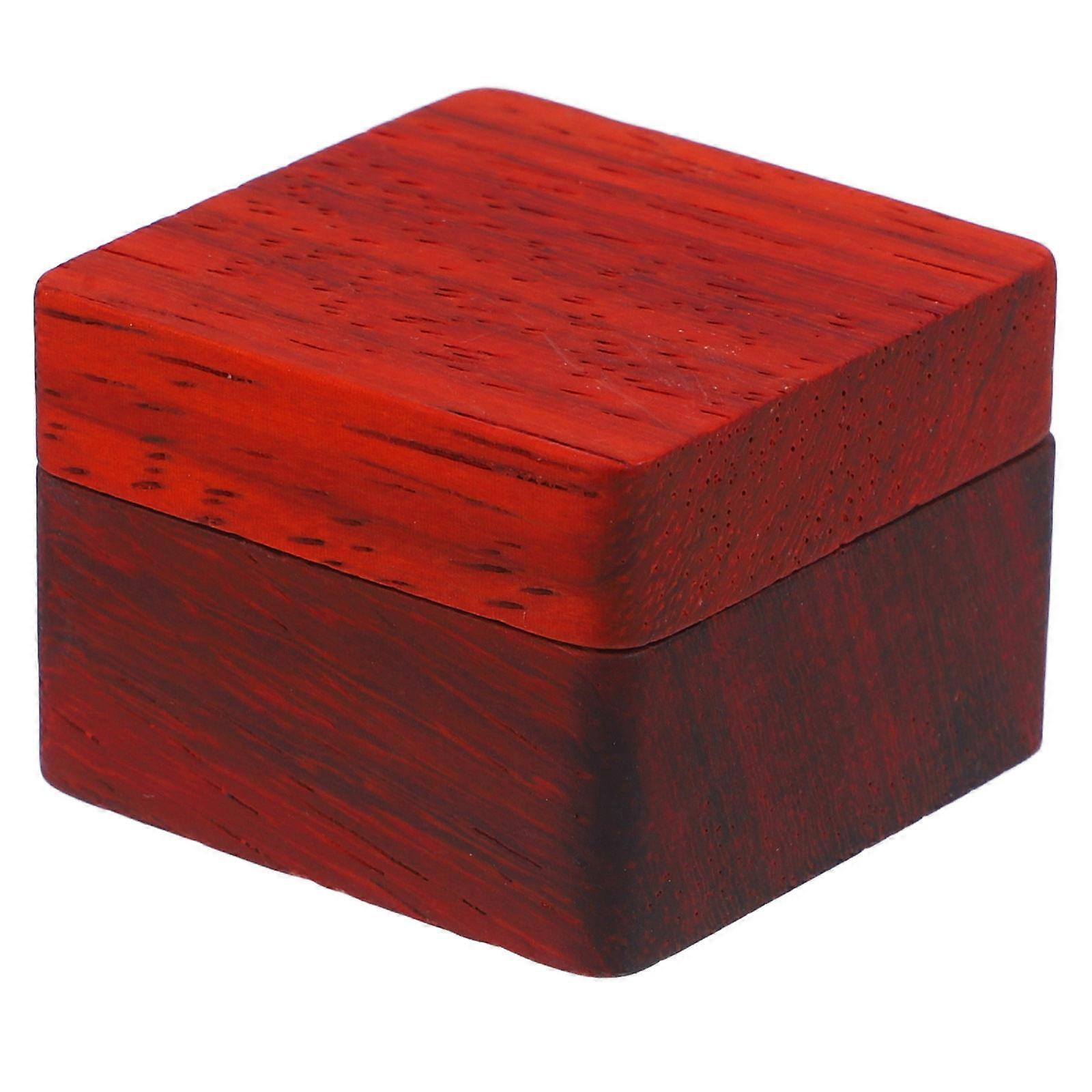 Wood Guitar Pick Holder with Beautiful Natural Grain for Safe Storage and Easy Carry Brown 7x5x2 inches