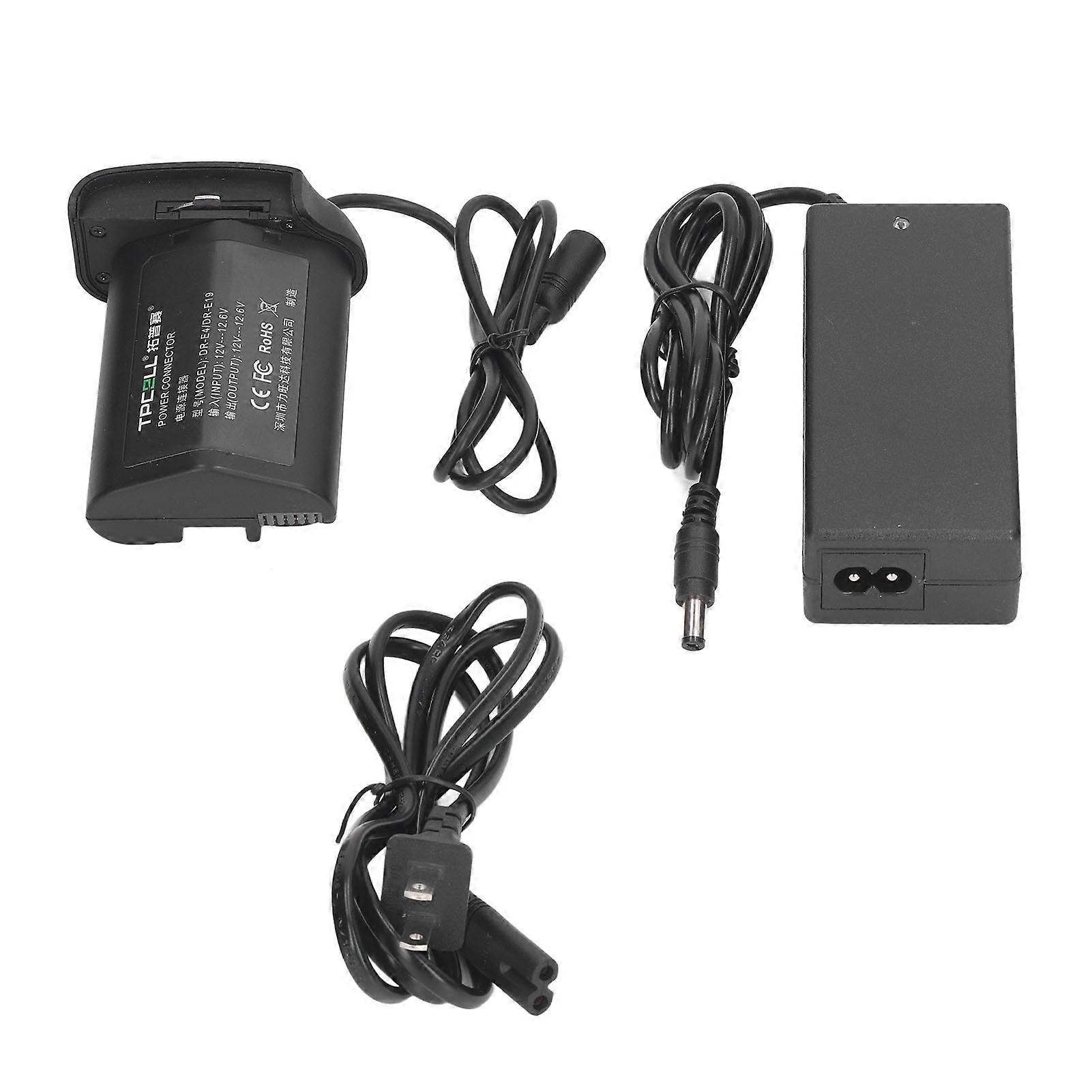 LPE19 Camera Dummy Battery Continuous Power Adapter AC100‑240V for R3 1D X Mark III 1D X Mark II 1D X 1Ds Mark III 1D Mark IV 1DMarkIII US Plug