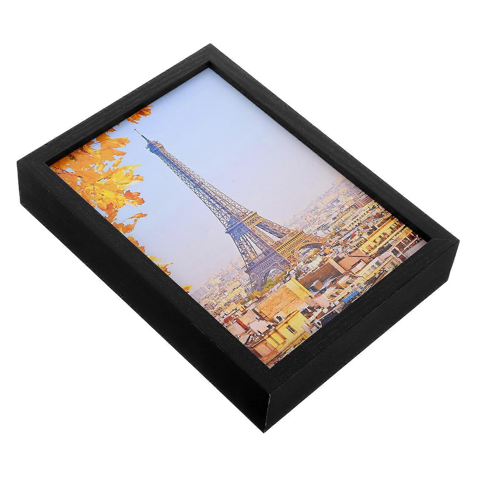 Keepsake Box Wooden Picture Frame Hidden Safe Home Office Storage Decorations Rectangular Modern Decor 1Pack