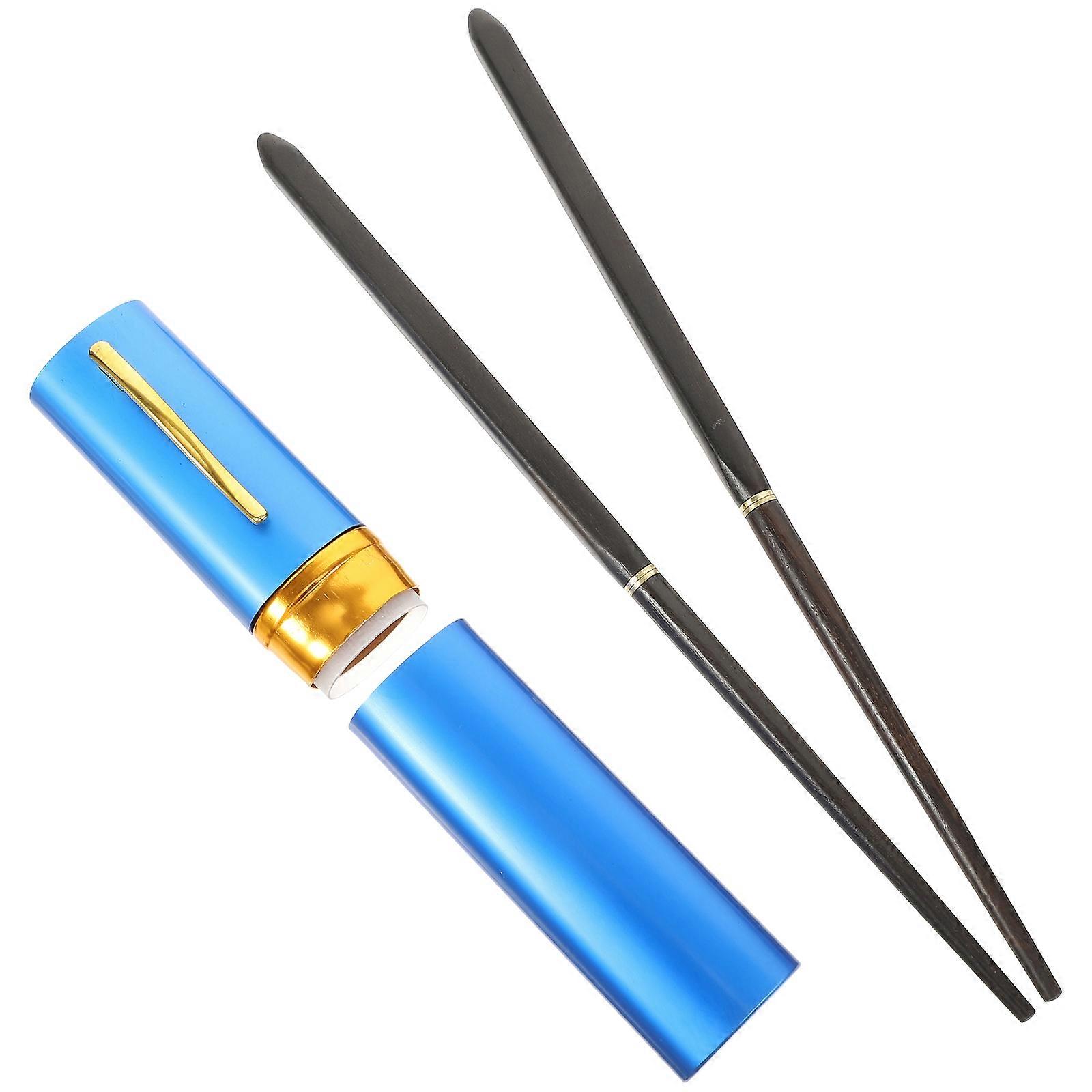 Foldable Chopsticks with Aluminum Case Lightweight and for Traveling Camping or Kitchen Use Assorted Color