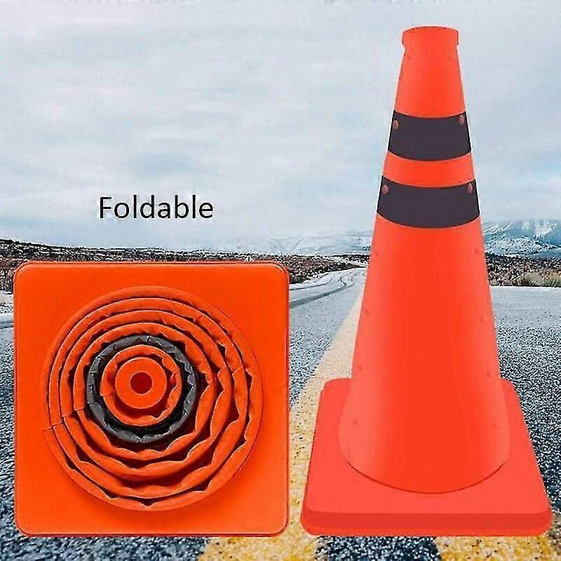 Foldable Traffic Cone - Reflective Parking Column, Emergency Ice Bucket & Multifunctional Safety Cone