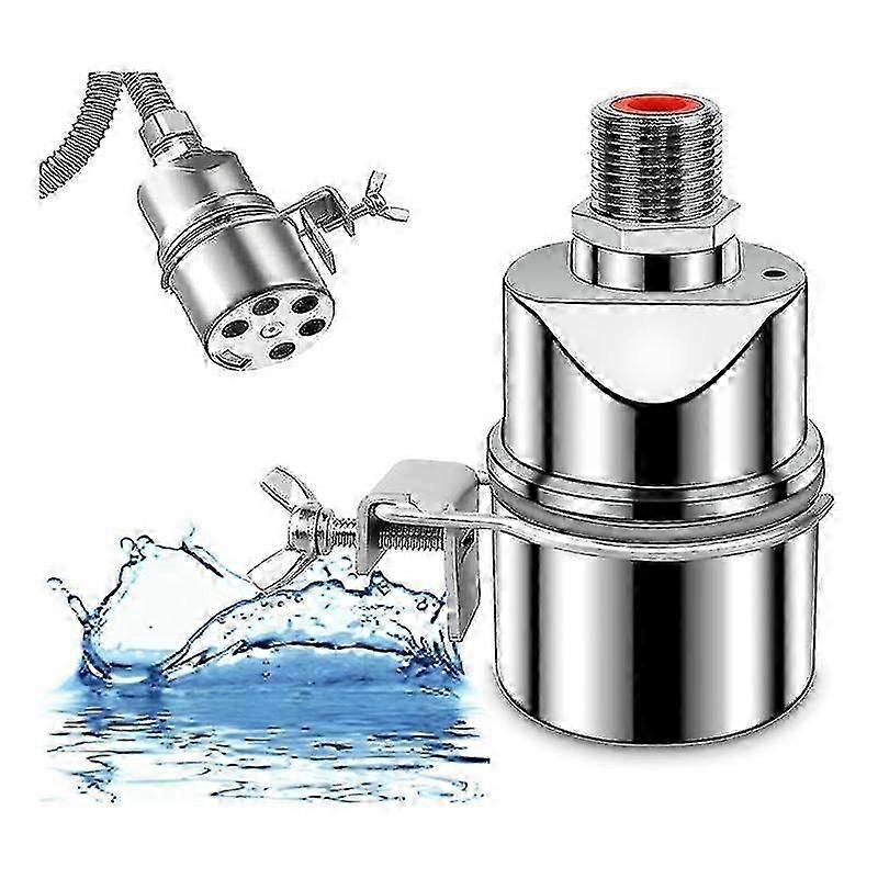 Stainless Steel Water Level Control Float Valve for Tank, 3/4 Inch Float Ball Valve, Suitable for Water Tanks, Pond Ax
