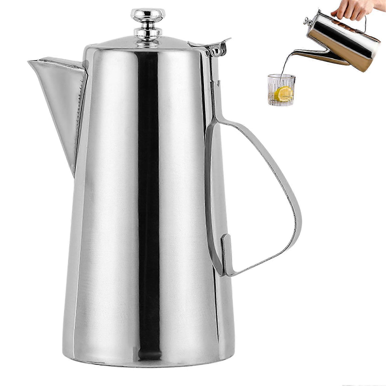 Stainless Steel Water Kettle – Juice Pitcher, Tea Kettle with Ice Protection, 2L