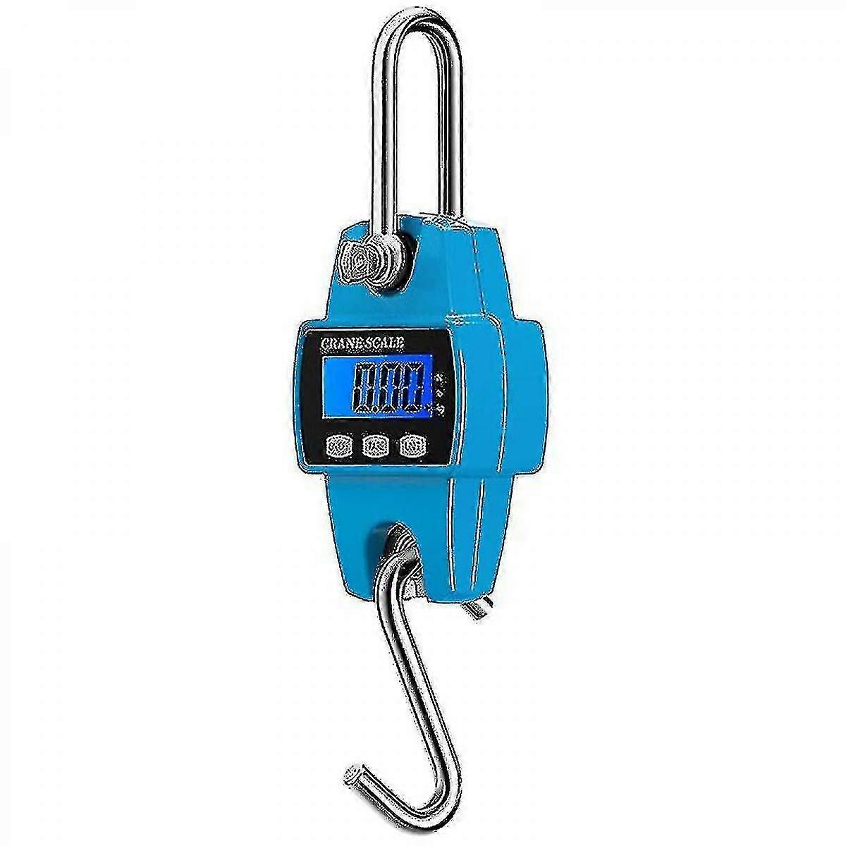300kg/50g Electronic Crane Scale Digital Hanging Scale Mini Lifting Scale Industrial Electronic Hook Scale For Luggage Fish Farming Hunting, Blue