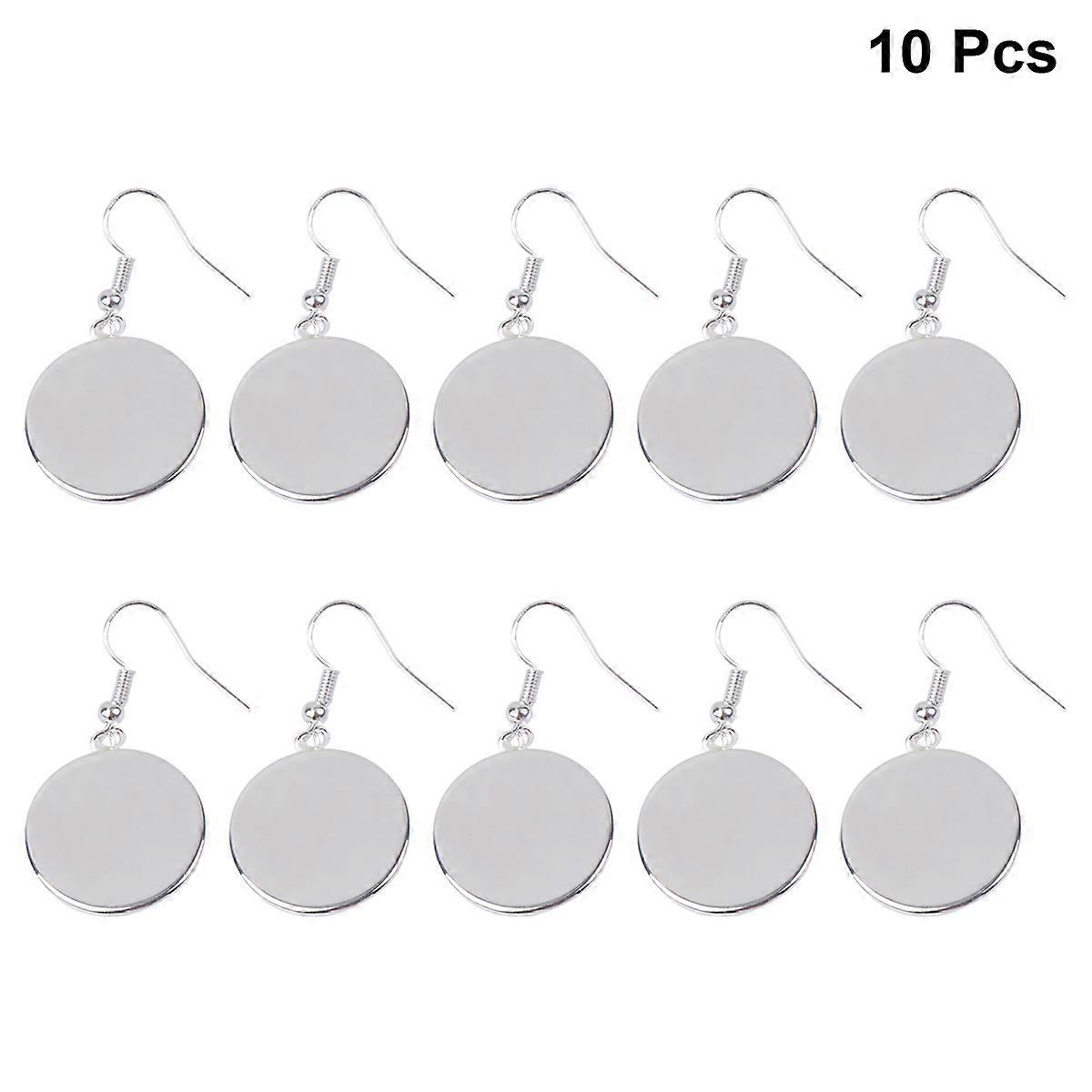 10Pcs Circular Earring Setting Trays Designed For DIY Jewelry Making Crafted From Durable Material