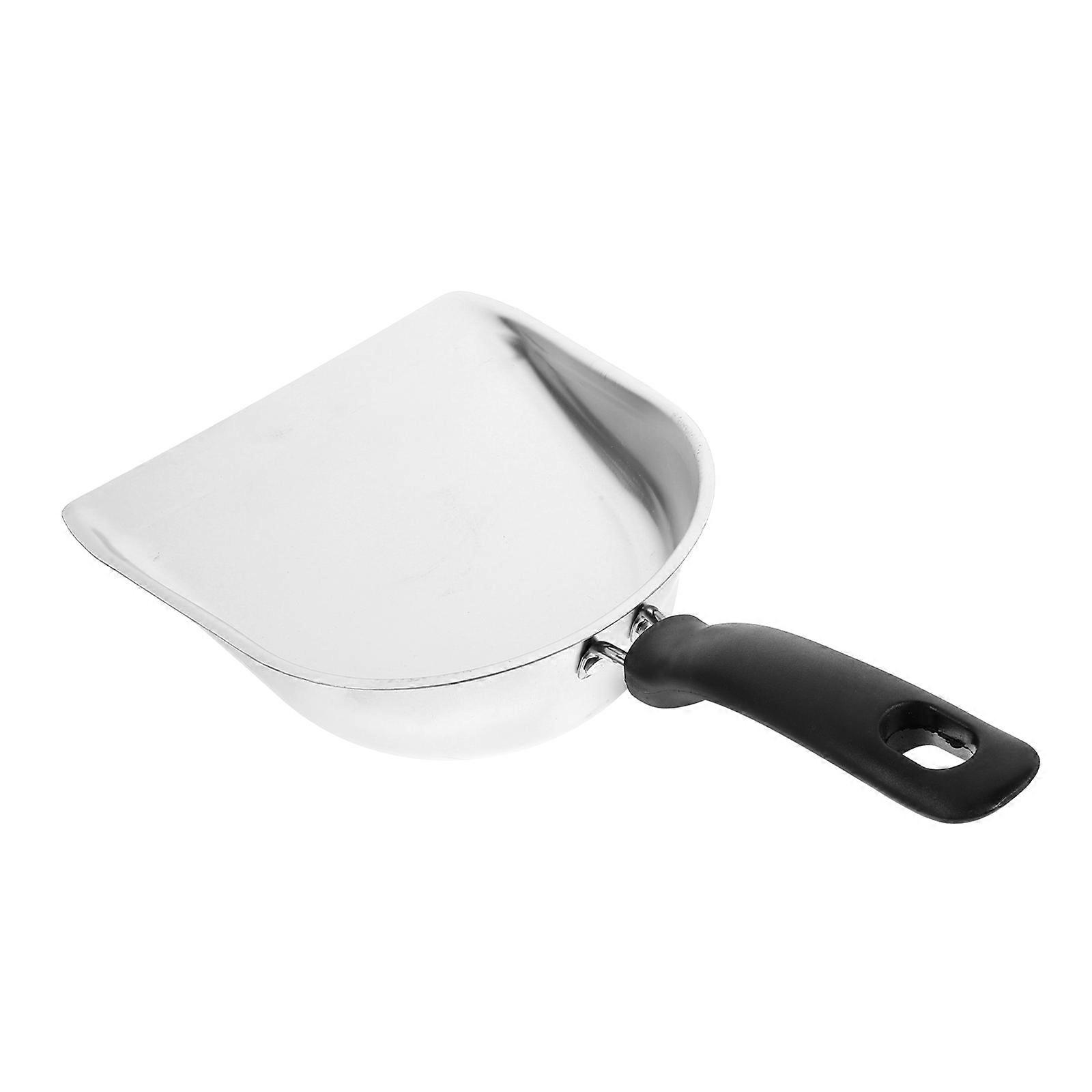 Sturdy Stainless Steel Handheld Dustpan with Comfortable Grip for Home Use Silver 7 x 4.5 Inches
