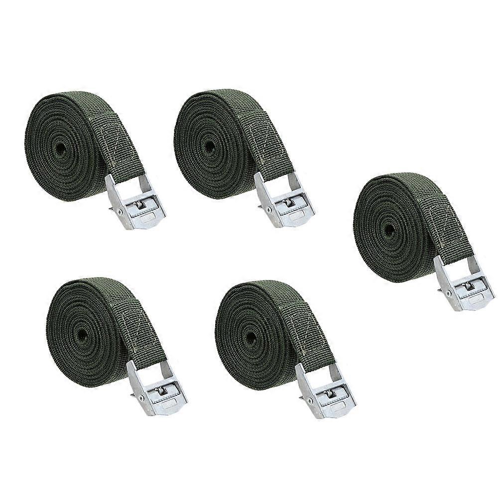 Quick Release Adjustable Luggage Belt 5Pcs Black Cargo Binding Strap Long Strip Suitable for Transportation and Moving Goods