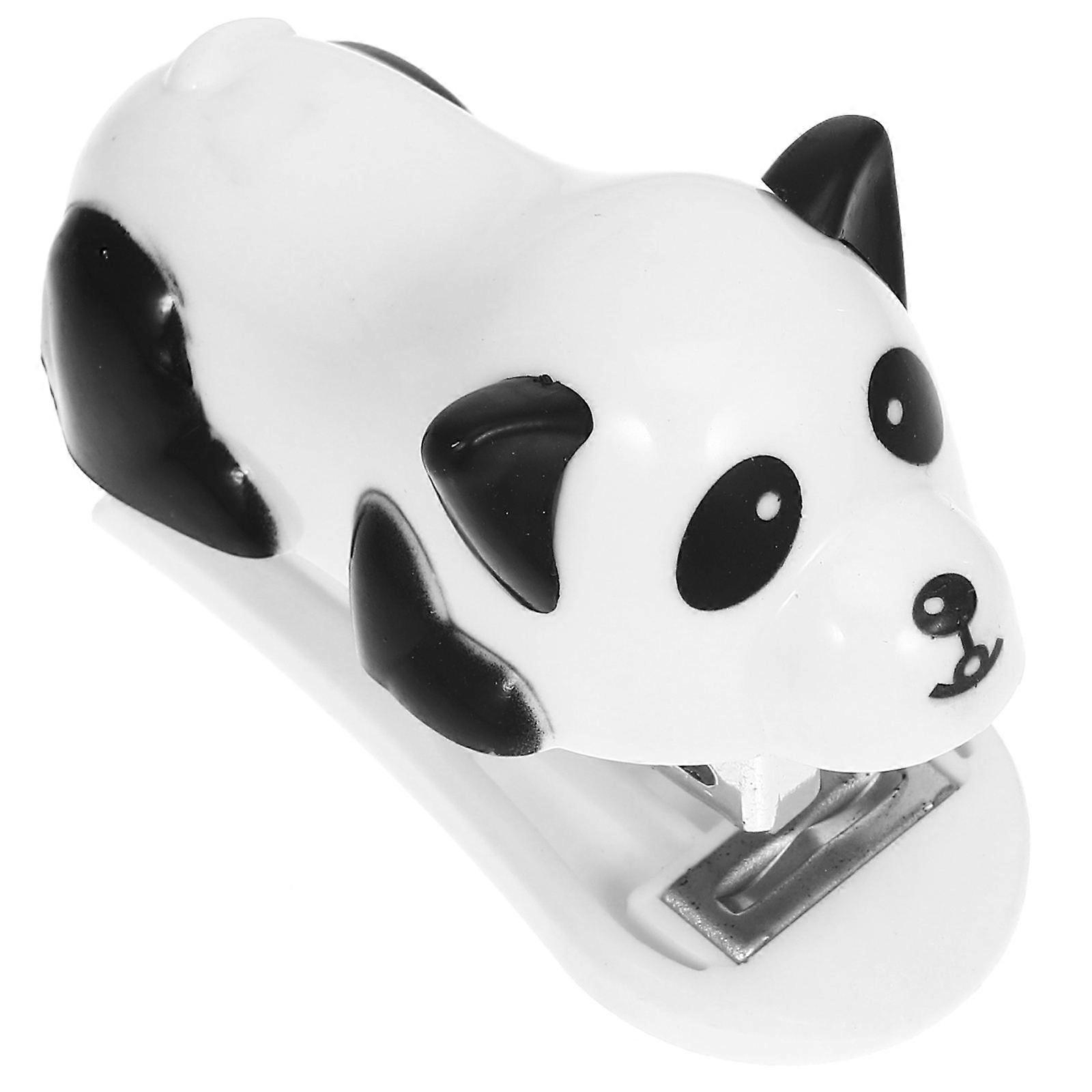 Cute Panda Shape Mini Stapler Office Supplies For Students 2.6X1.9X1.5in Practical Document Stapling 1 Set