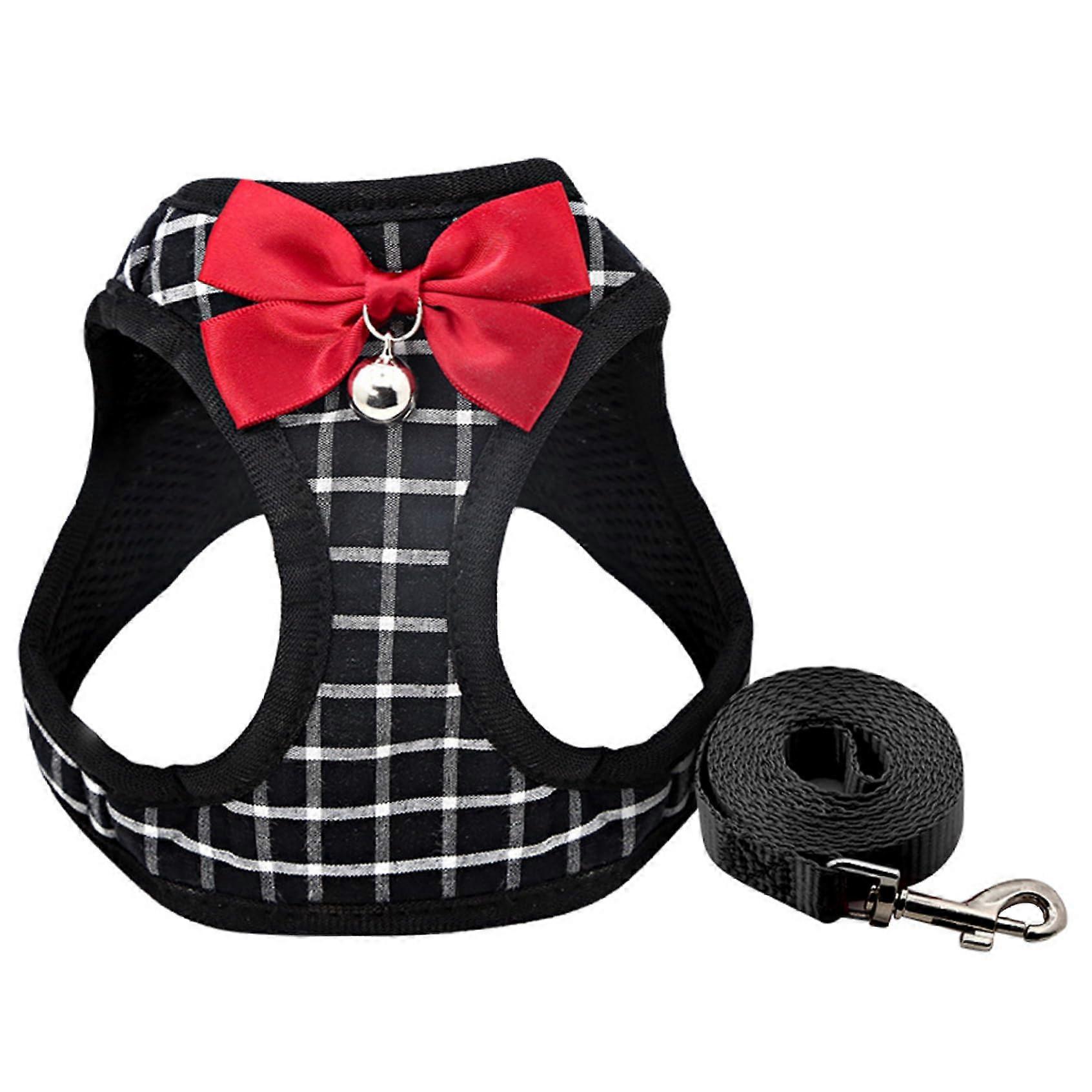 Kitten Harness and Leash Set XXS, Cat Harness, Breathable Comfort for Cute XXS Dogs with Arch Bell, Adjustable and NonSlip for Puppy Kitten Rabbit