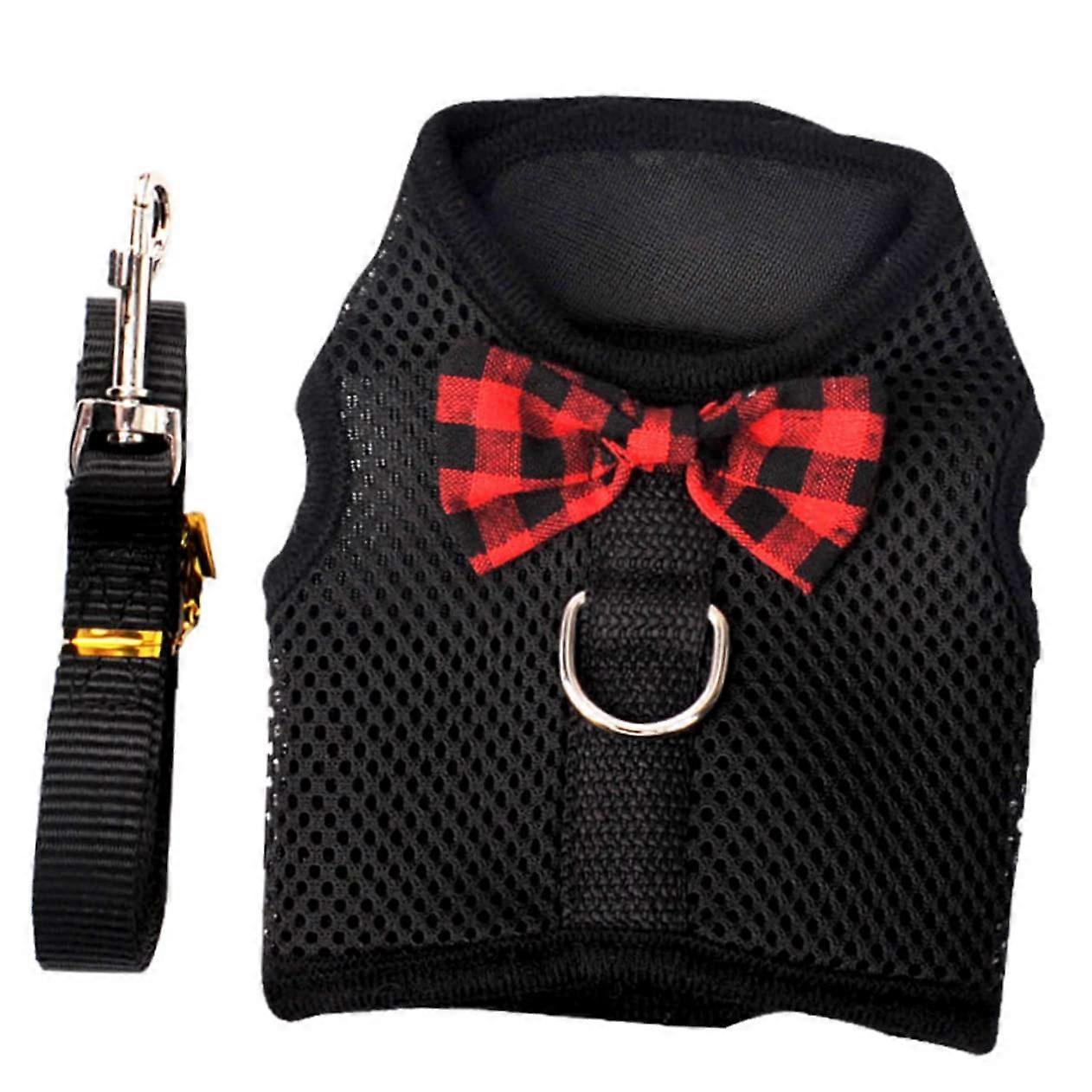 Dog Harness Set Breathable Mesh Vest With Leash Attachment For Training Size S Chest Girth Durable And Easy To Clean