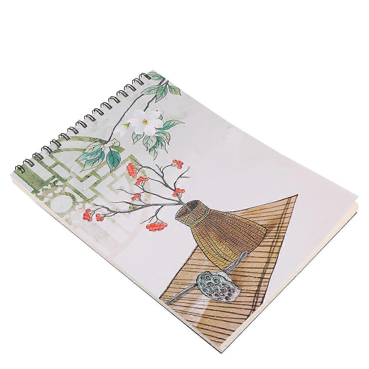 Here's a product description for your **Sketch Book With Beautiful Flowers Pattern Spiral Bound Painting Notebook Durable Graffiti Notebook For Home