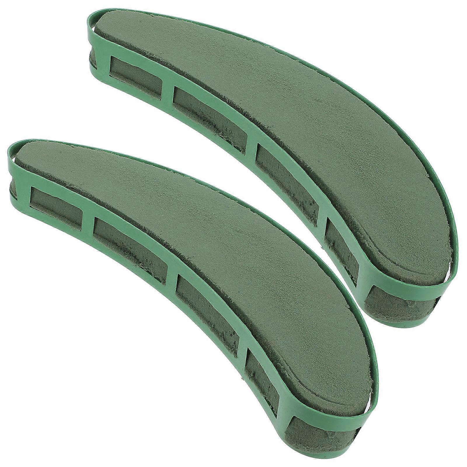 Crescent Shaped Floral Foam For Wedding Centerpiece And Artificial Flower Arrangements Base With 1 Set Of Supplies For Diy Projects