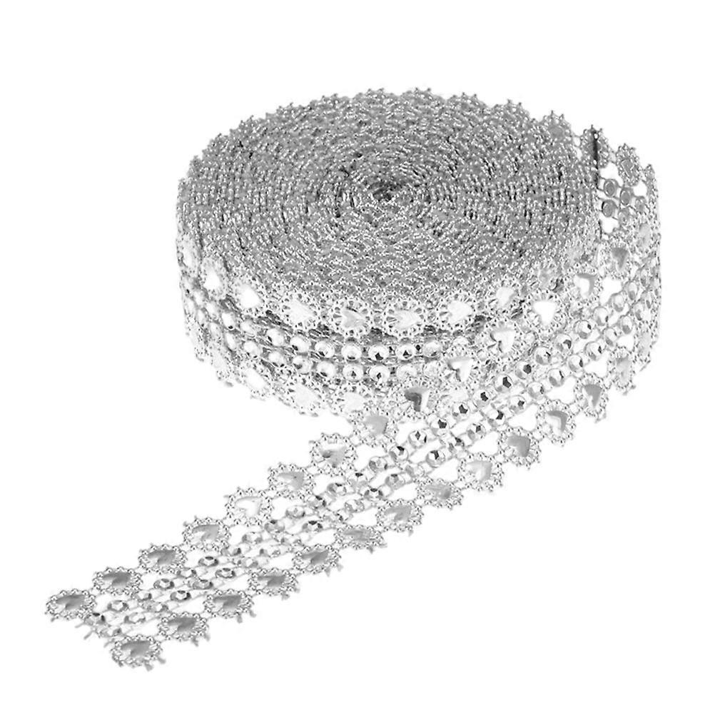 Diy Diamond Mesh Rhinestone Ribbon Sparkle Bling Wrap For Crafts Weddings Decorations Durable Heart Shaped Trim Yards