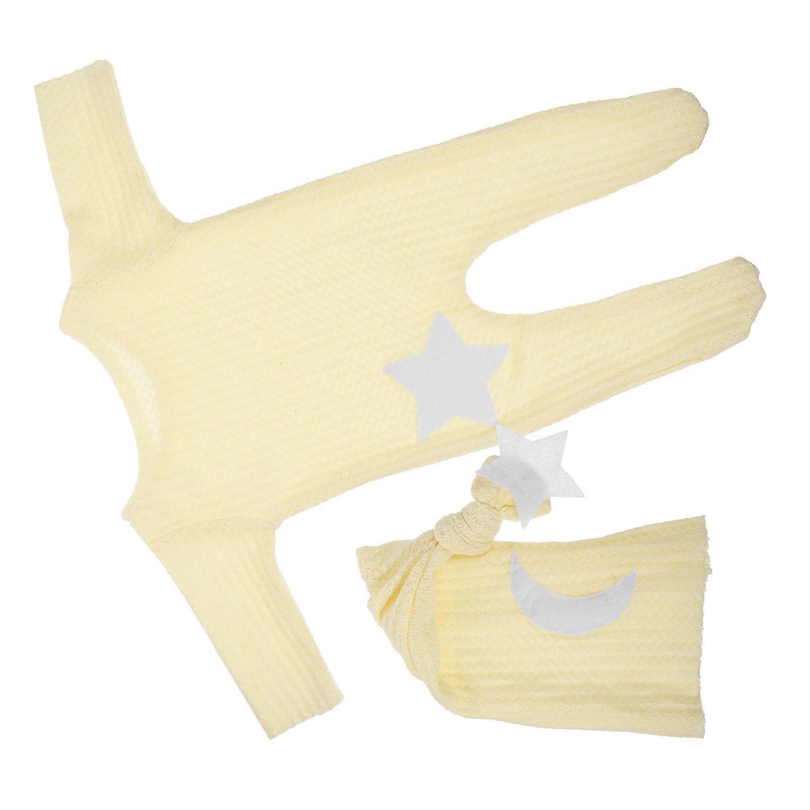 Adorable Newborn Outfit Photography Props 1 Set Button Design For Easy Dressing Long-tail Hat For Newborns
