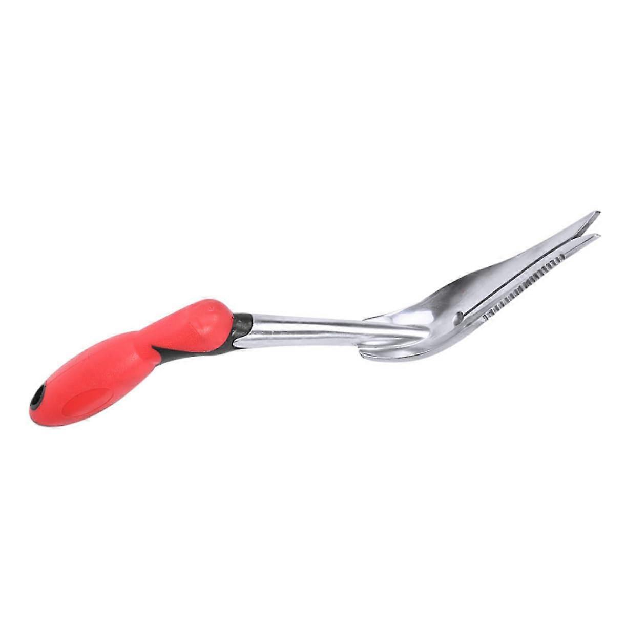 Handweeder With Plastic Handle, Durable Manual Weeding Tool, Red Garden Hoe For Easy Weeding And Soil Cultivation