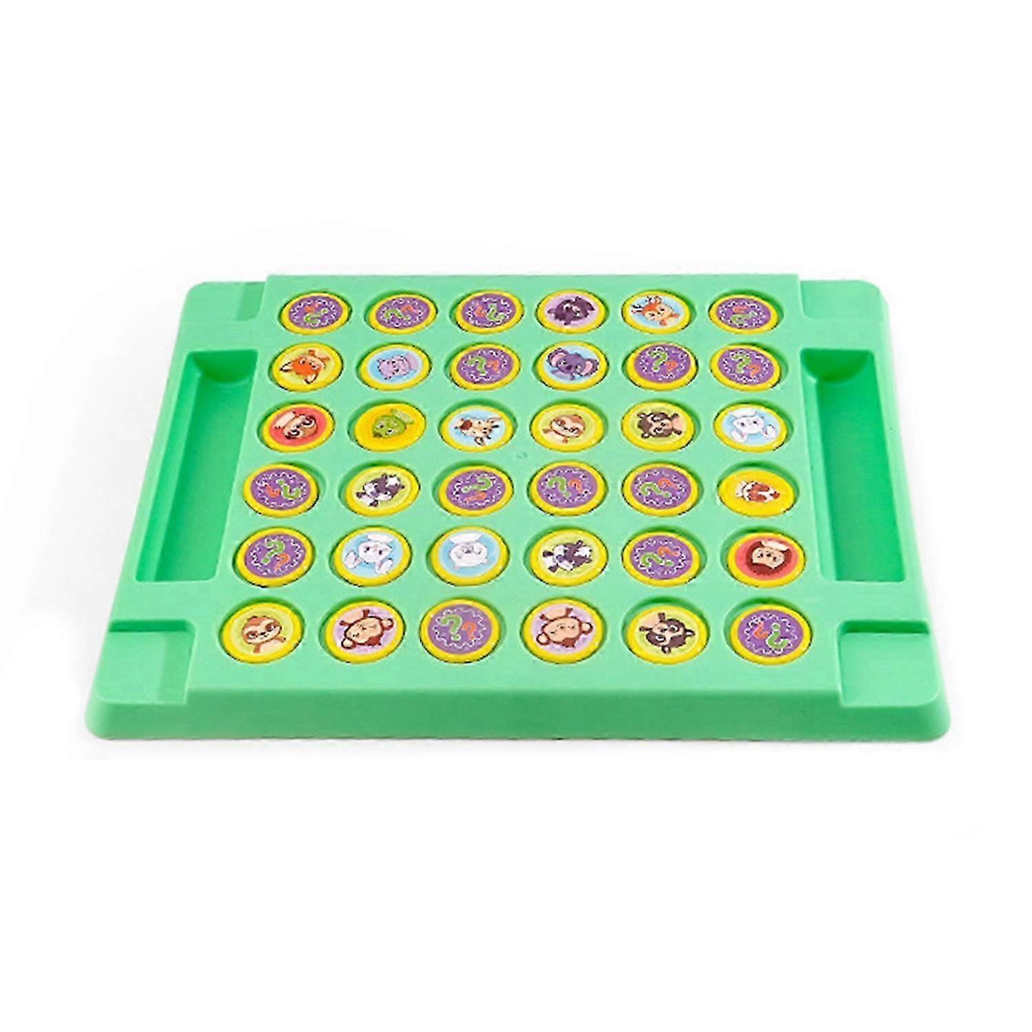 2025 1 Set Kids Memory Flip Chess Game 2 to 4 Players Animal Fruit Chess Matching Board Game Focus