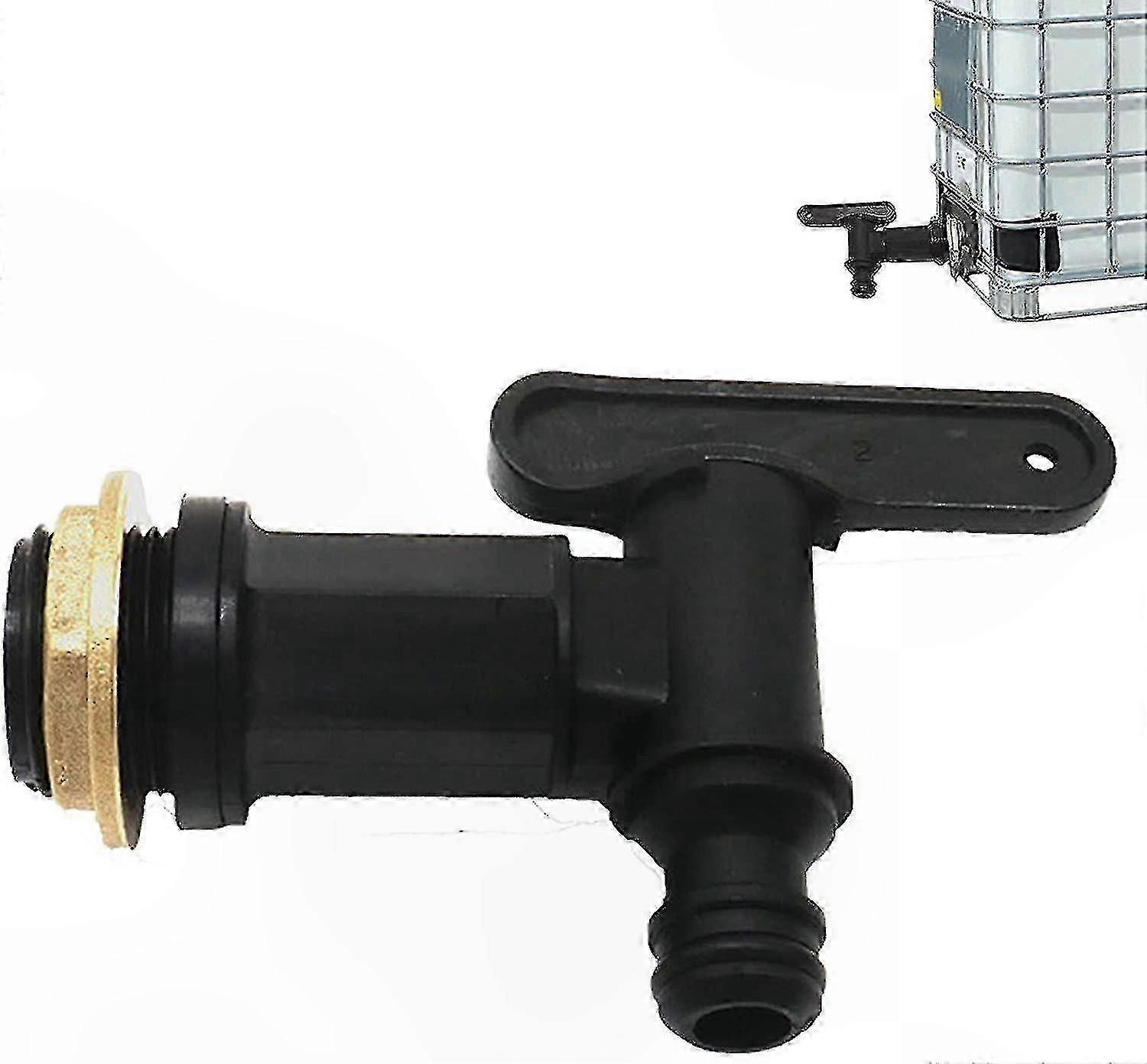 Kunststoff-Regenwassertankadapter mit Wasserhahnanschluss, 2er-Pack