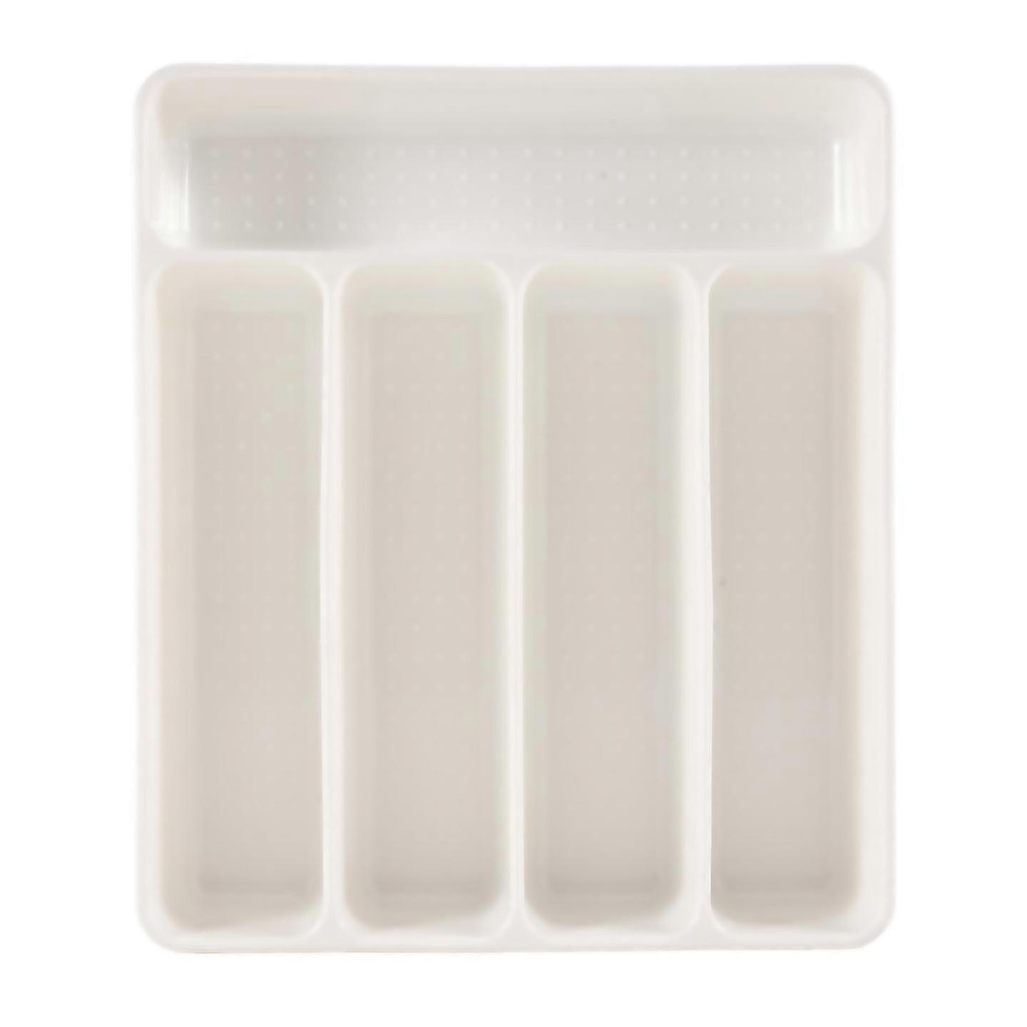For Drawer Tray Spoon Cutlery Separation Finishing Storage Box White