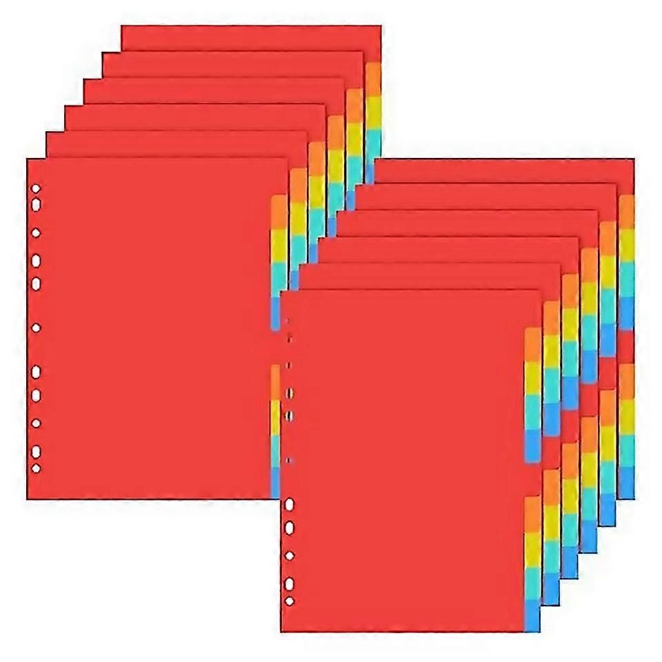 Per 3 divisori per raccoglitore ad anelli con linguette in formato lettera per file di materie scolastiche