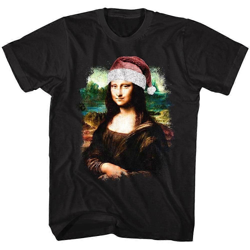 Mona Lisa no Natal Camiseta Masculina TS0711