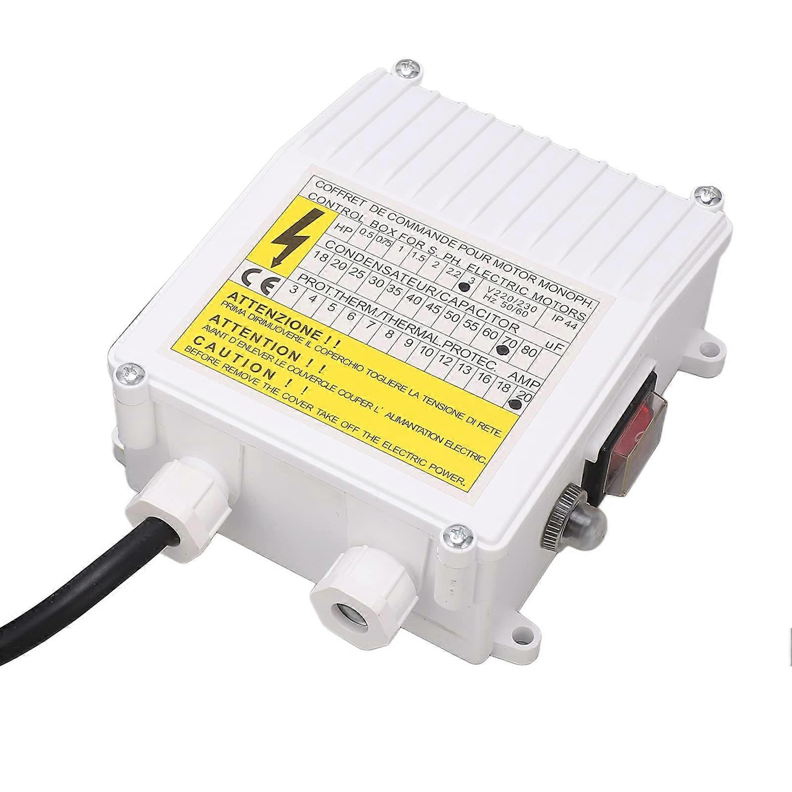Deep Well Pump Control Box 2.2KW 70uf 20A Water Pump Parts Controller for Submersible Pump