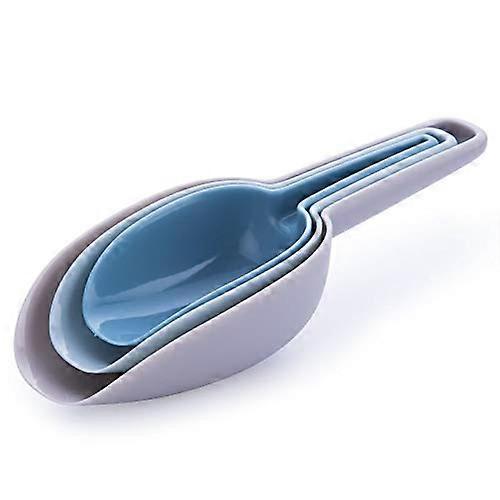 Plastic Scoop Set Pet Food Scoop Puppy Food Feeder Shovel Measuring Spoon Dry Food Scoop Multipurpose Handy Scoop Set of 3 Nesting Design