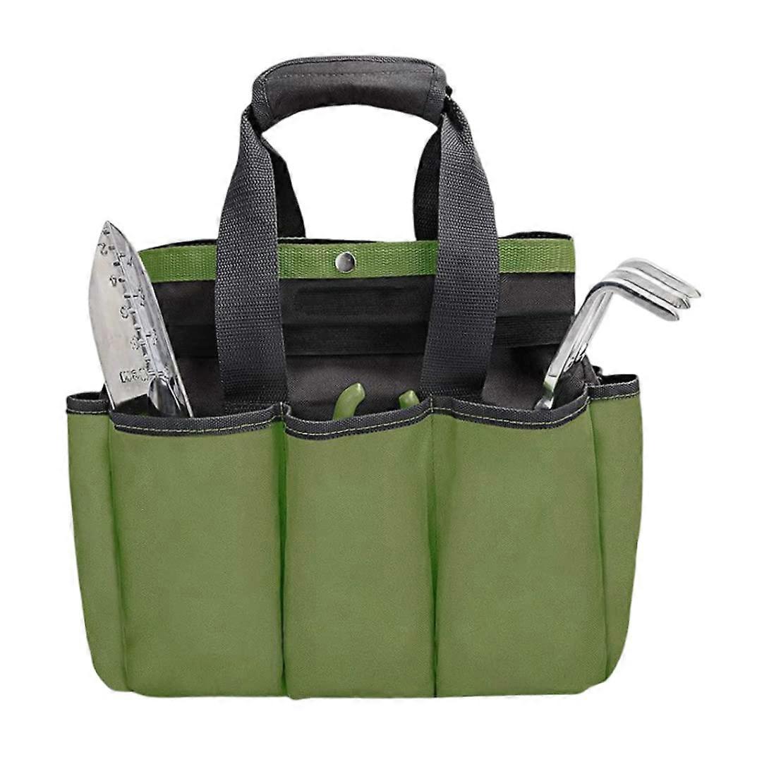Garden Tool Bag, Multi-Pocket Tool Organizer For Garden Tools With Handles, Dark Green