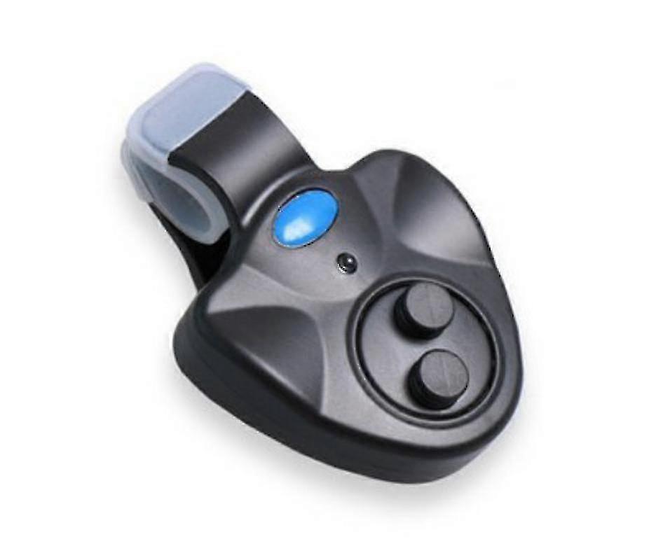 تنبيه لدغة الصيد LED مع ضوء الليل ، جرس مشبك لمعدات الصيد ، 1 قطعة ملحق أسود