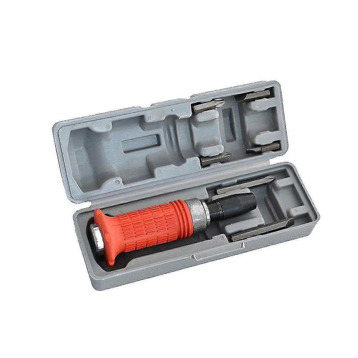 Impact Tool Set for Rusted & Damaged Screws Removal with Slotted or Screwdriver Function - 7-Piece Kit