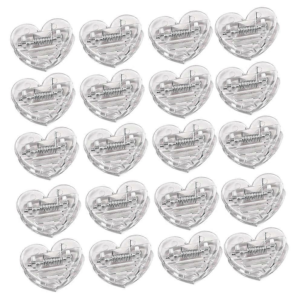 Clear Heart Shaped Clips for Fixing Use and Stylish 24pcs