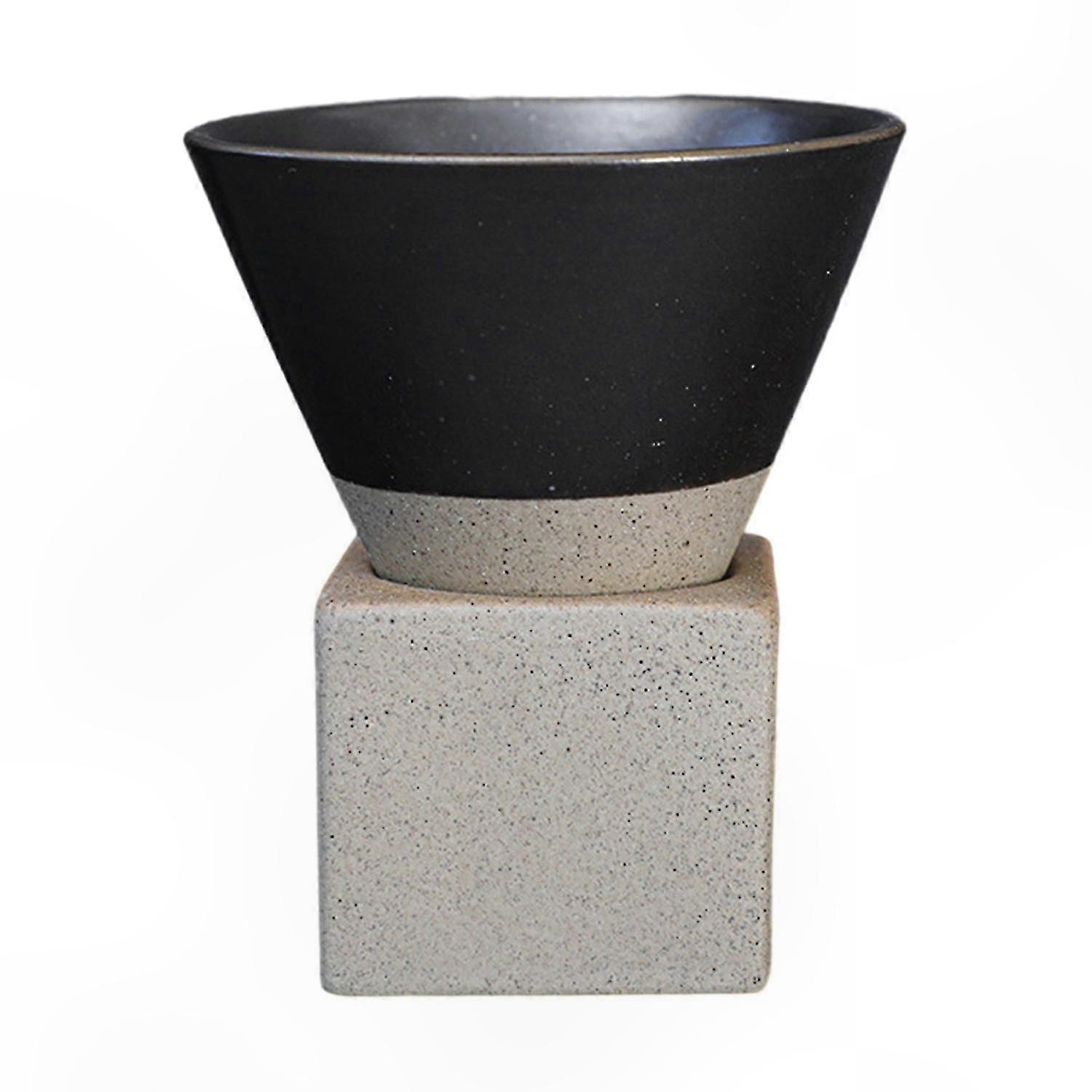 Handmade Ceramic Funnel Mug for Coffee, Tea, Latte, 200ML Tapered Cup with Base for Espresso and Cappuccino Enjoyment