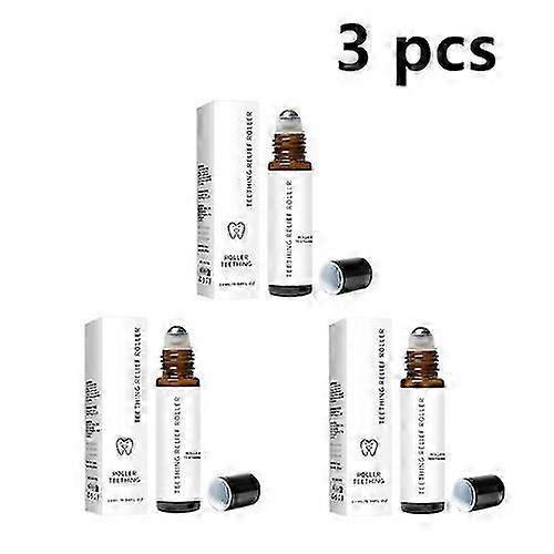 1-5pcs Rouleau de soulagement des dents Huile essentielle, Rouleau de dentition Rouleau de soulagement de la douleur naturelle