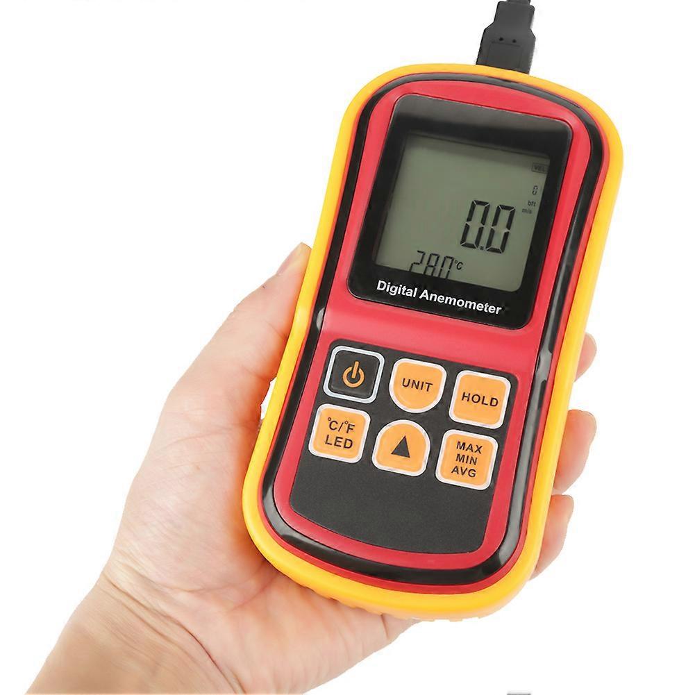 GM8901 Handheld LCD Digital Anemometer, Wind & Temp Meter, 145x72x35mm