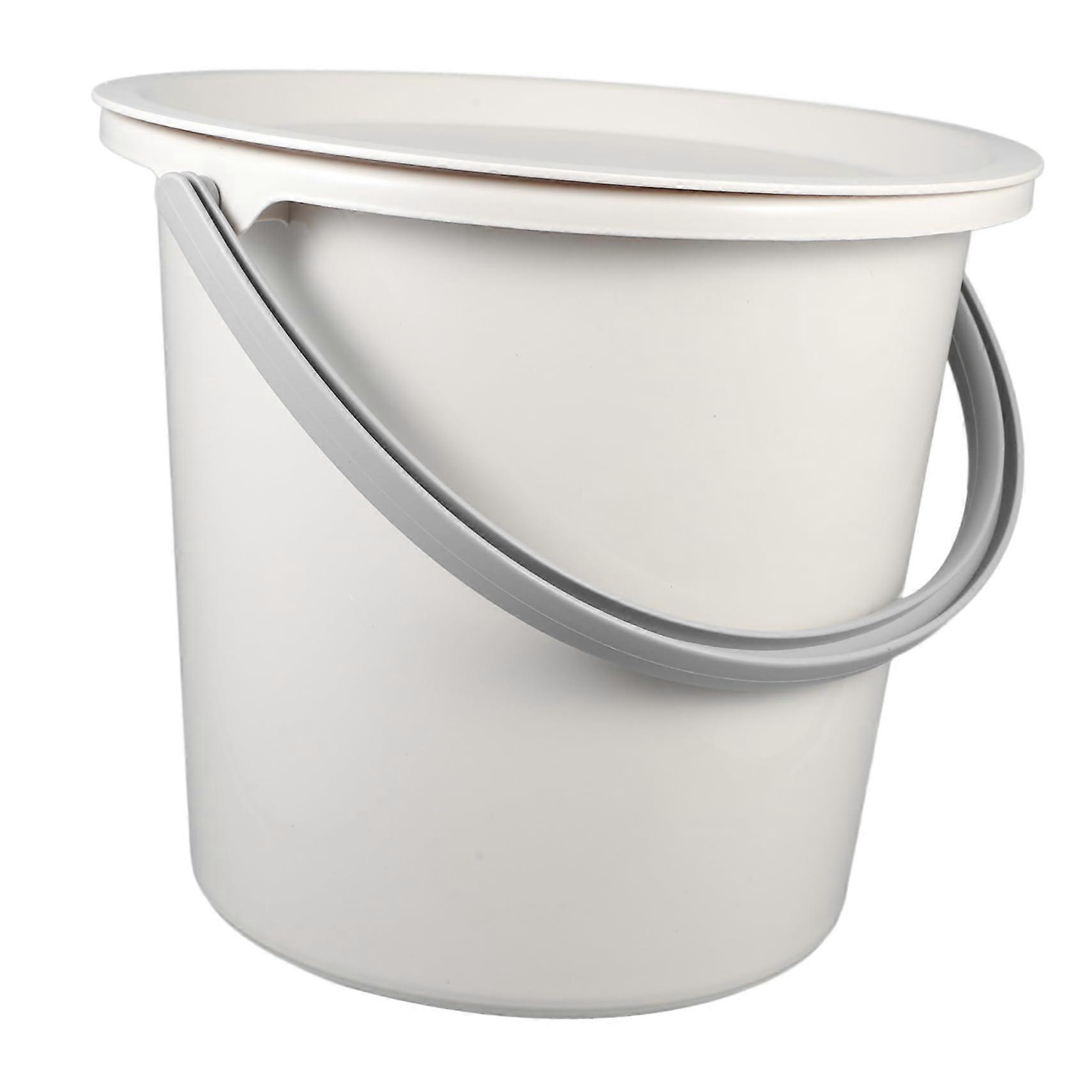 Portable Plastic Water Storage Bucket with Handle and Lid Multipurpose Cleaning Pail Large Capacity