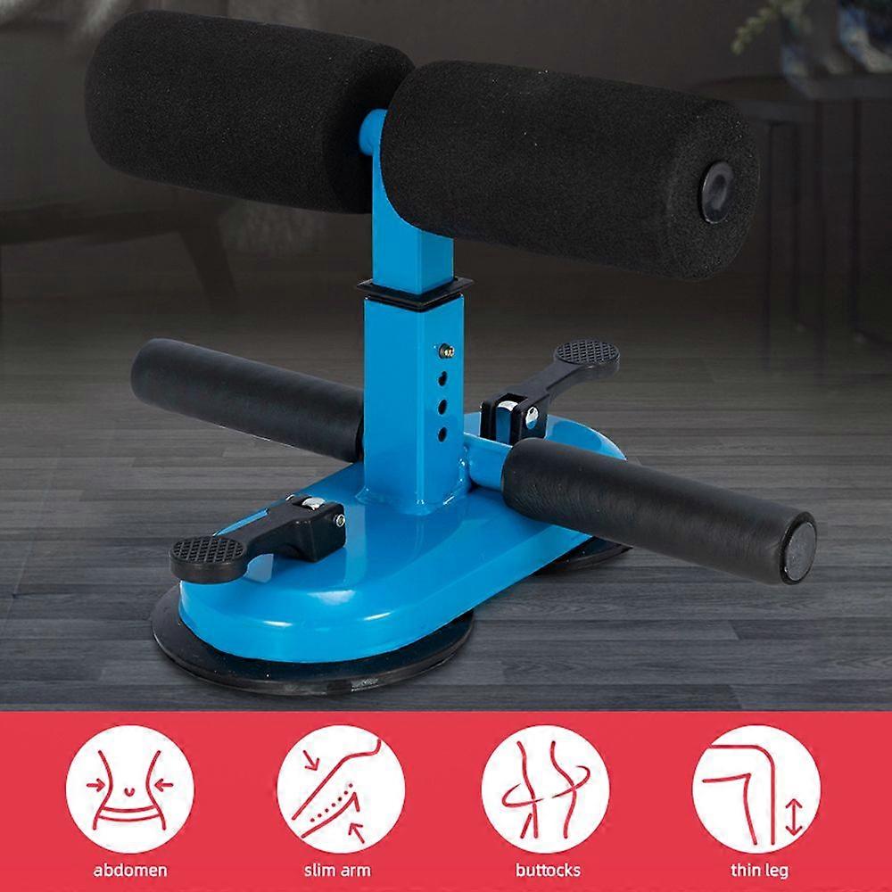 Portable Sit Up Bar with Double Suction Cups Push Up Trainer with 4 Adjustable Heights Muscle Training Equipment