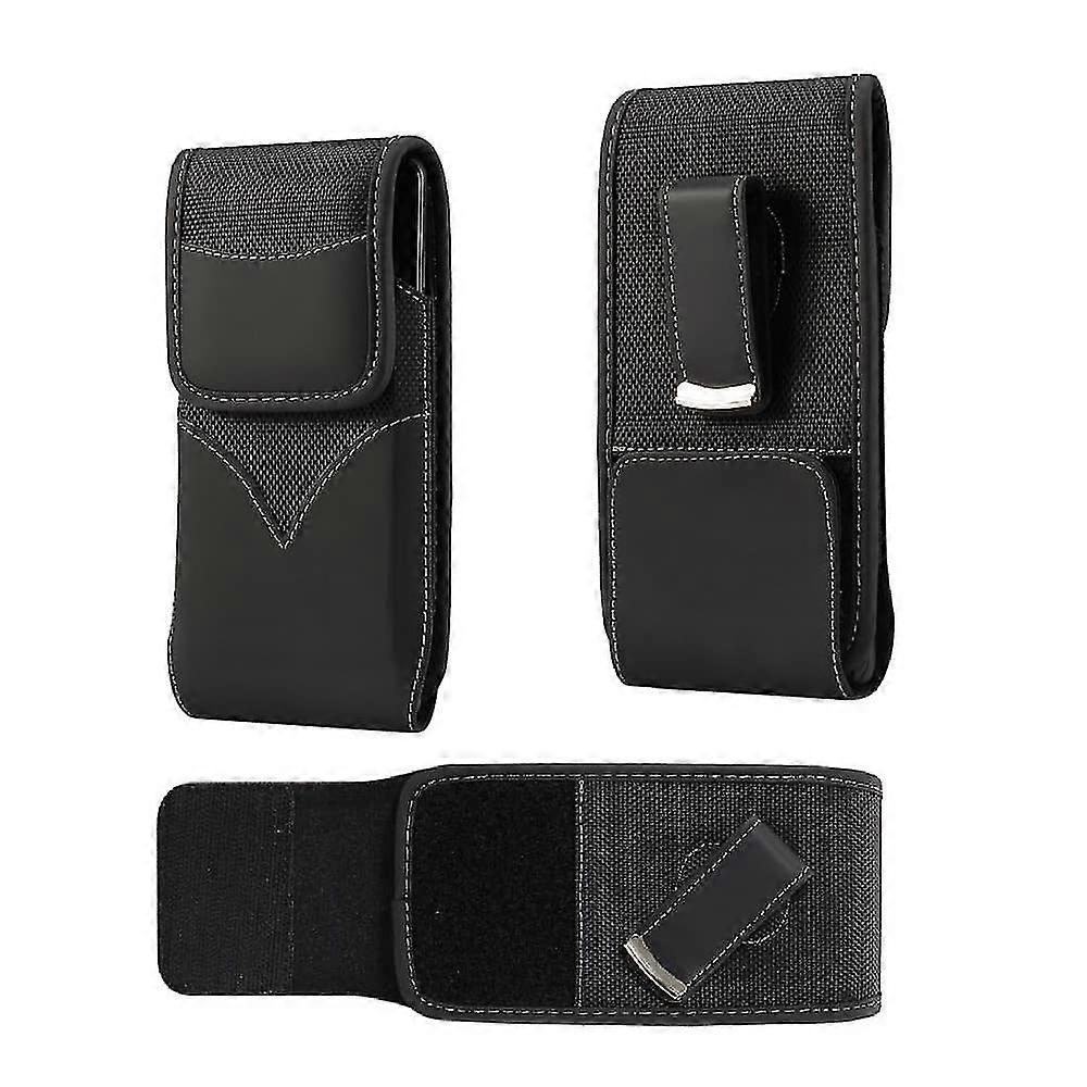 Nylon Belt Holster with Swivel Metal Clip for LG Risio 3 (2018)