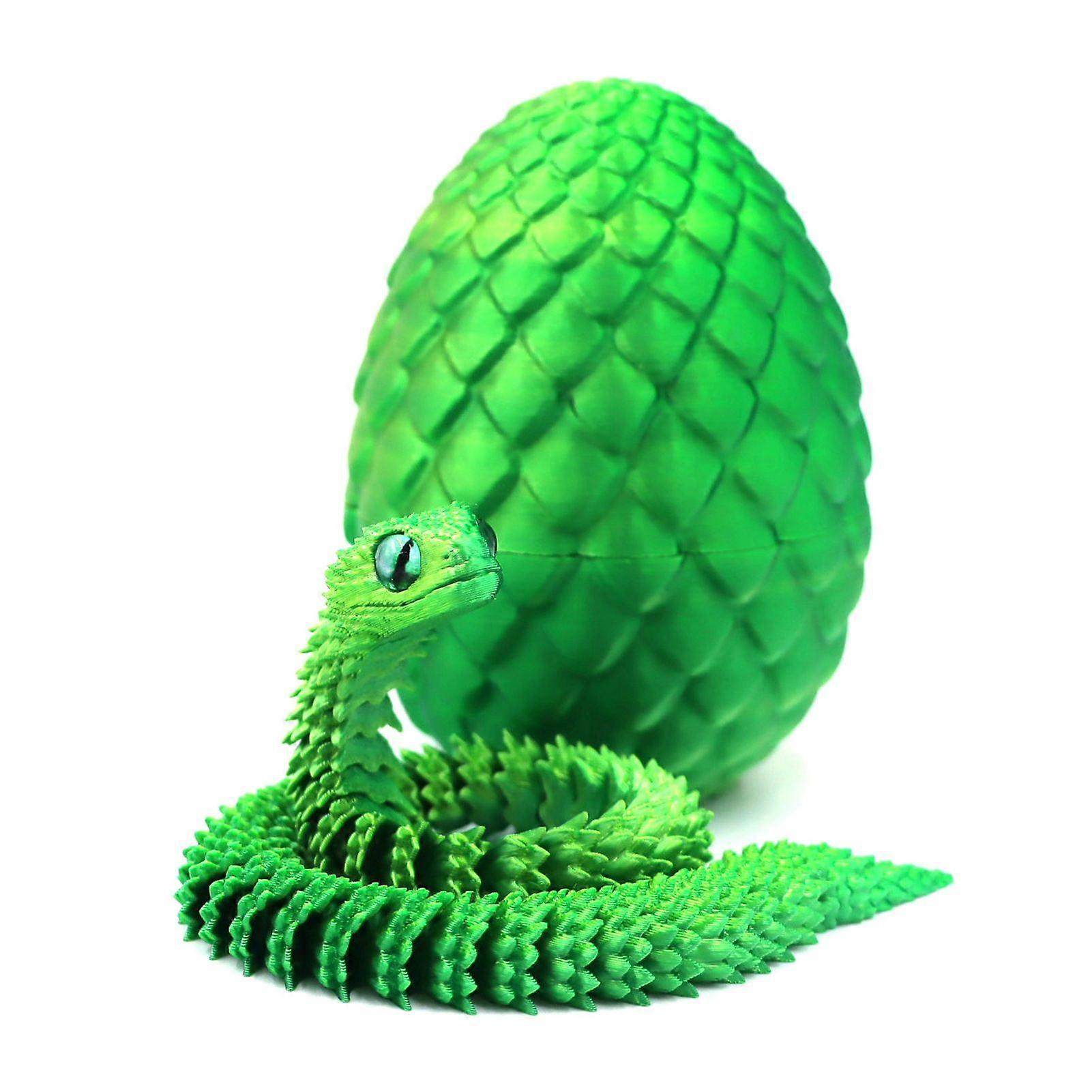 Full Articulated Snake Toys with Egg Fashionable Desk Model Decoration Desk Ornament