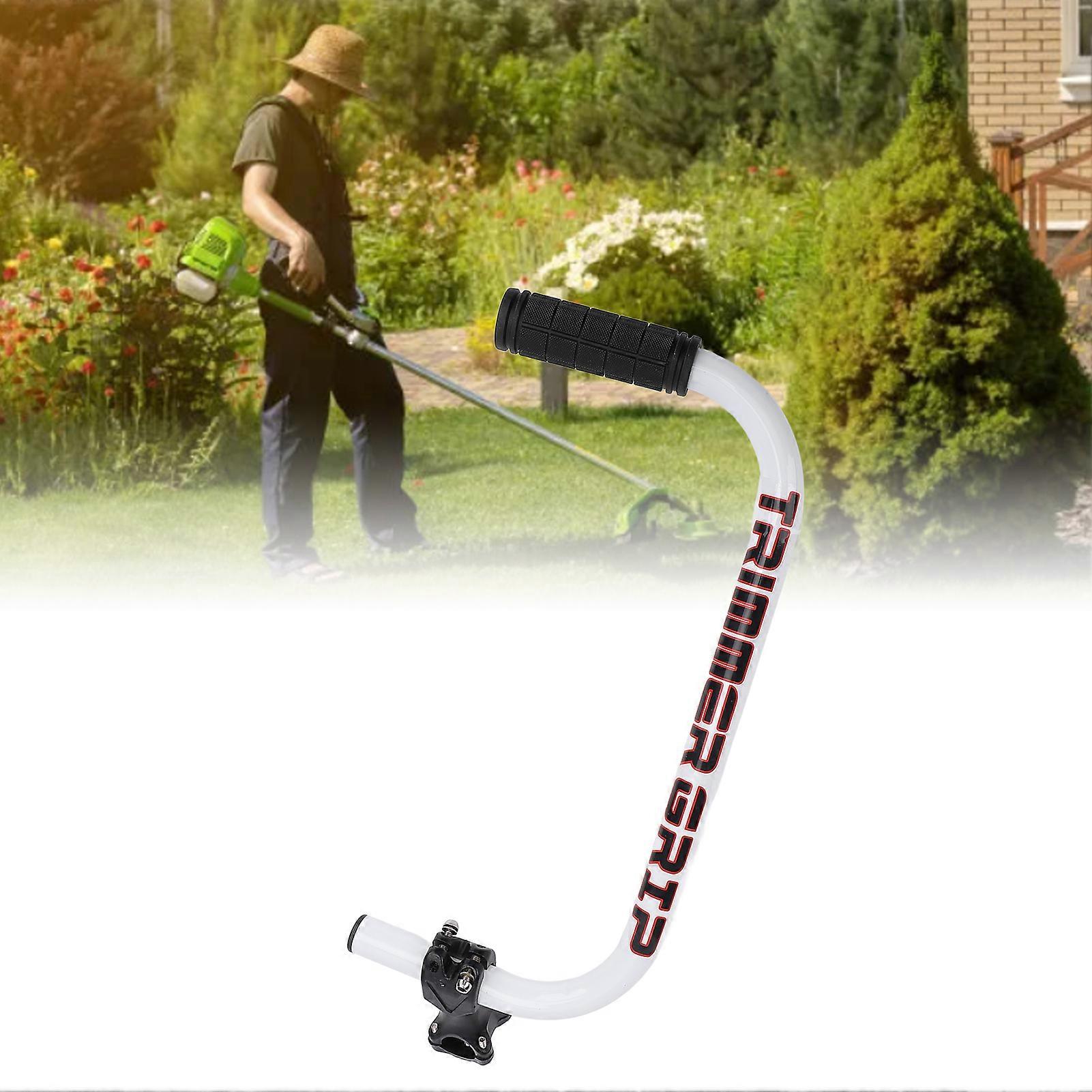 Aluminum Weed Trimmer Handle 41cm White with Shoulder Harness
