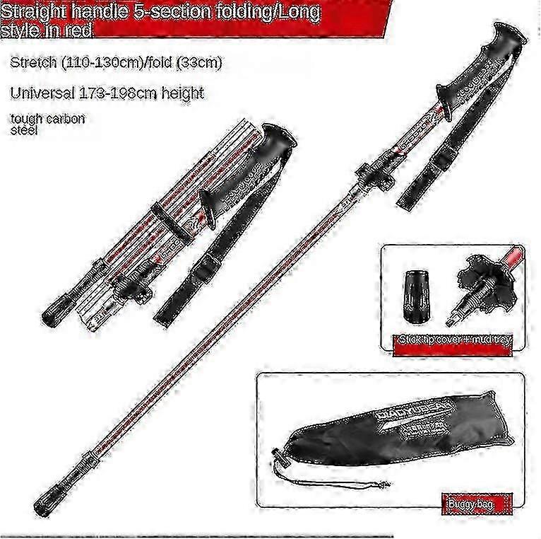 Collapsible Aluminum Hiking Poles With Quick Lock System, Folding, ...