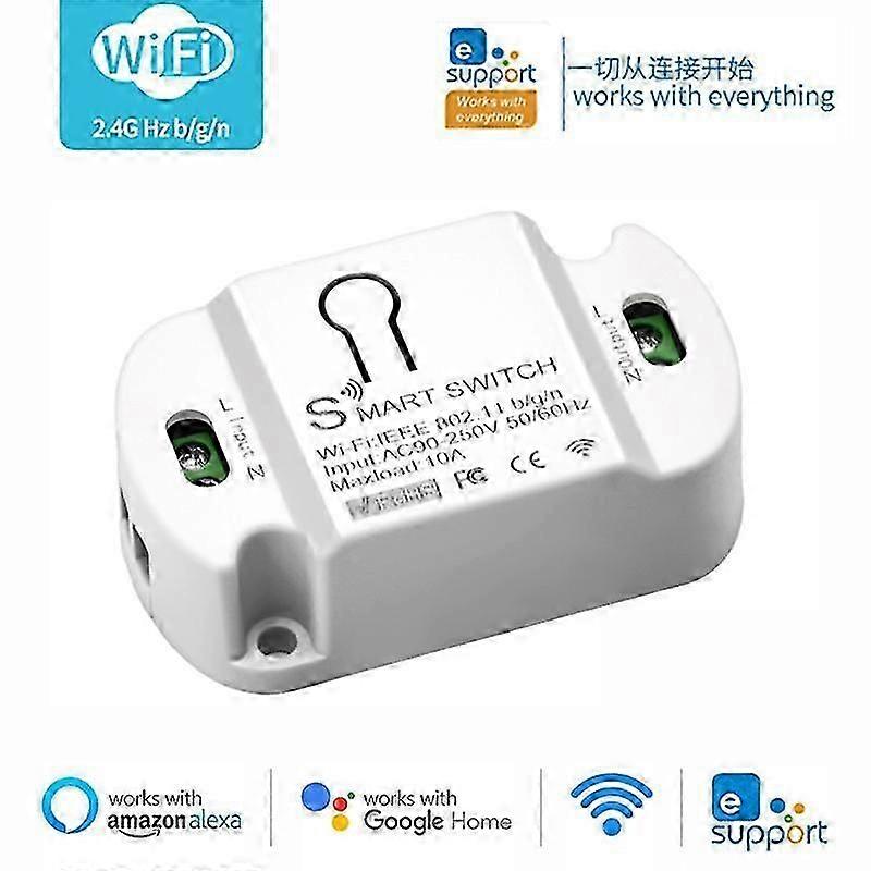 2025 Tuya / Ewelink WiFi Mini Smart Switch Timer 10A / 16A Sans fil DIY Smart Switches Disjoncteur