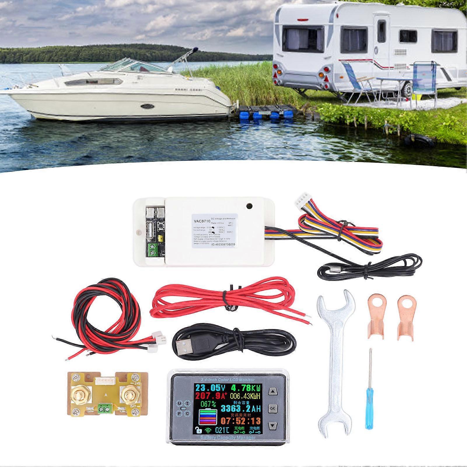 Batteriemonitor VAC8710F 300A 2,4" Farbbildschirm Wireless-Messgerät